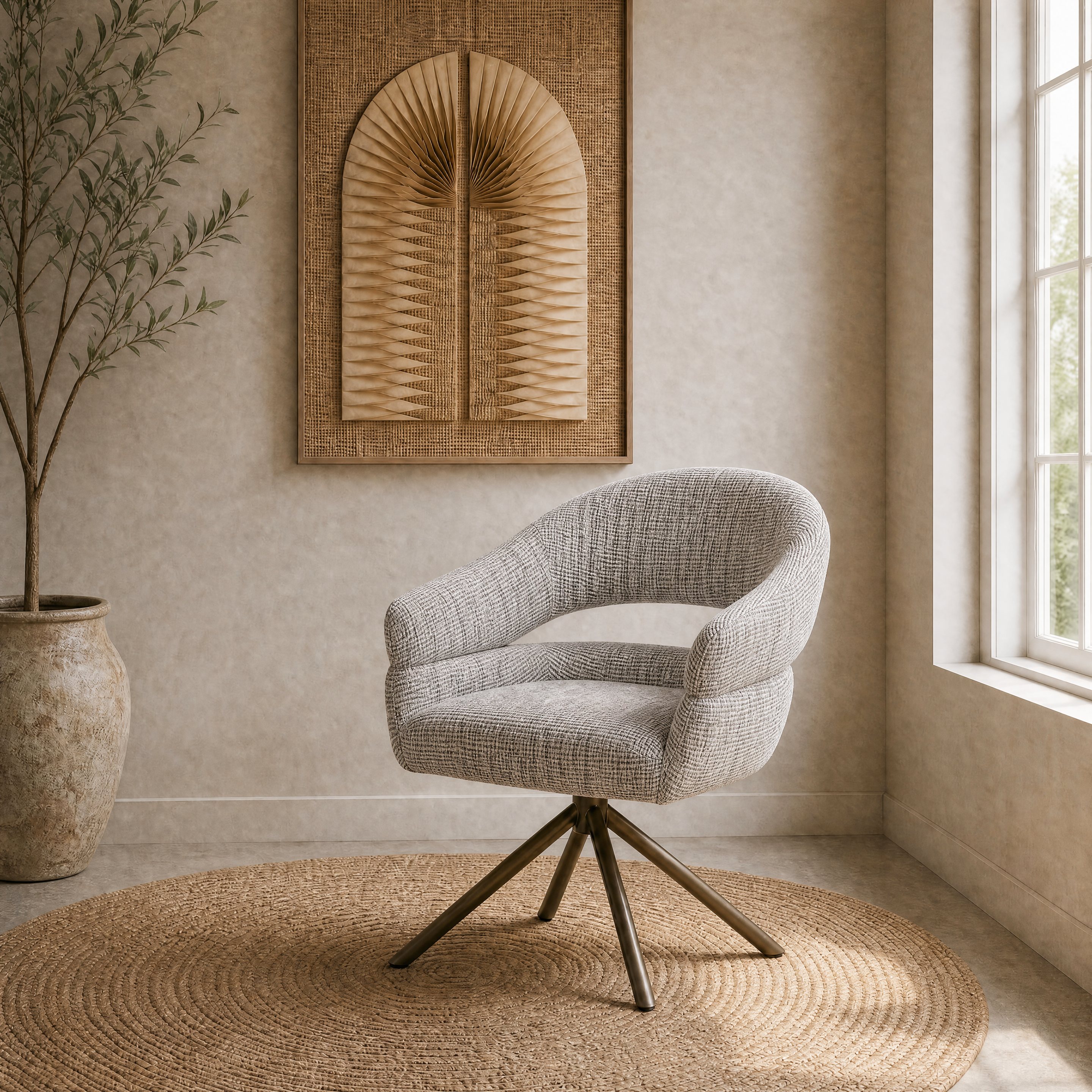 Draaibare Eetkamerstoel Clooney Beige MUST Living