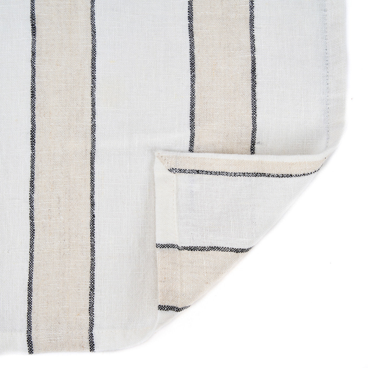 De Provence Servet - Natuurlijk Zwart Wit - 45x45