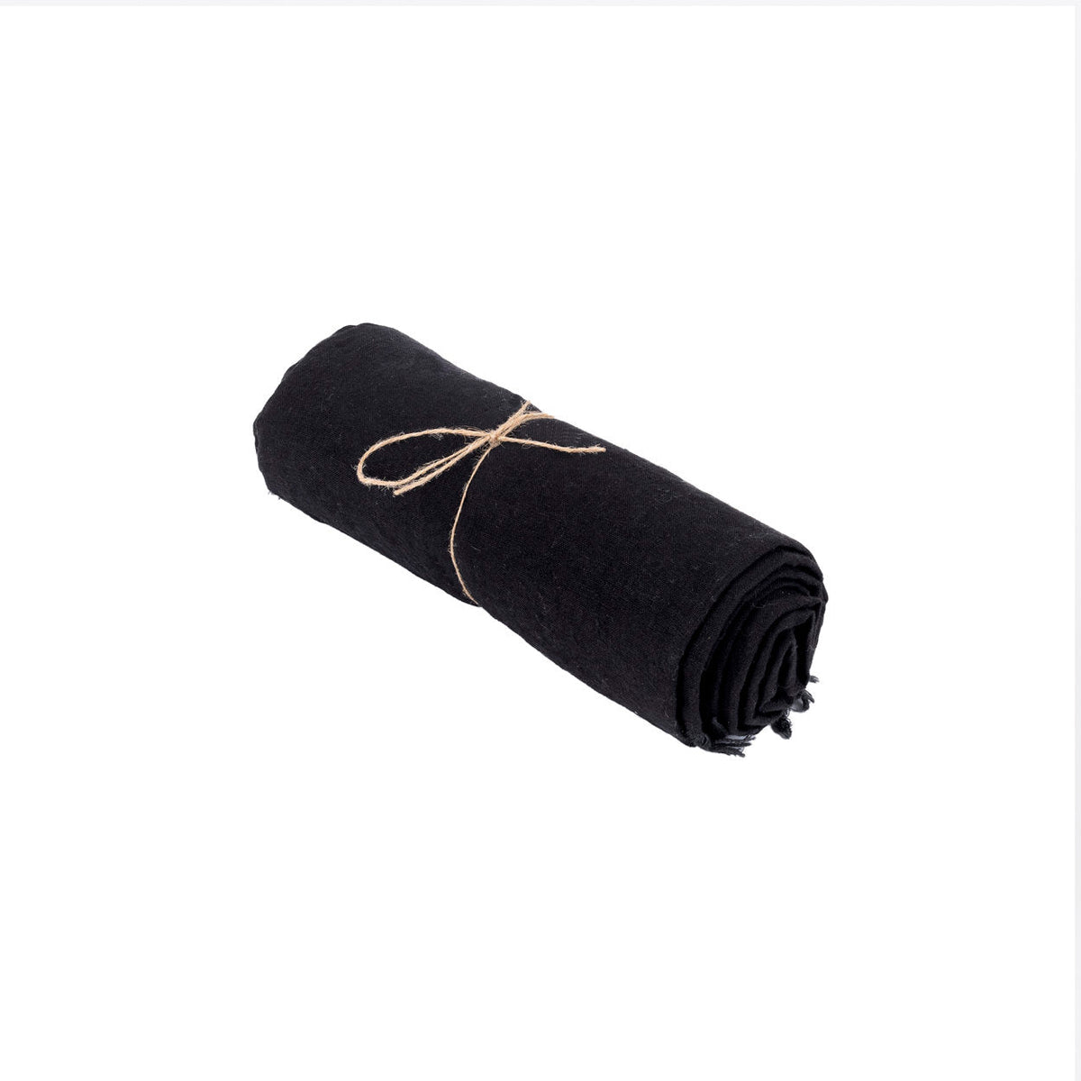 Die Leinentischdecke – Schwarz – 150 x 200 Bazar Bizar