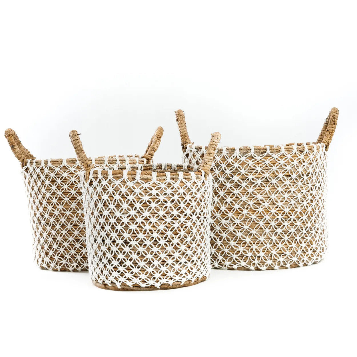 The Crossed Stitched Macrame Basket - Large