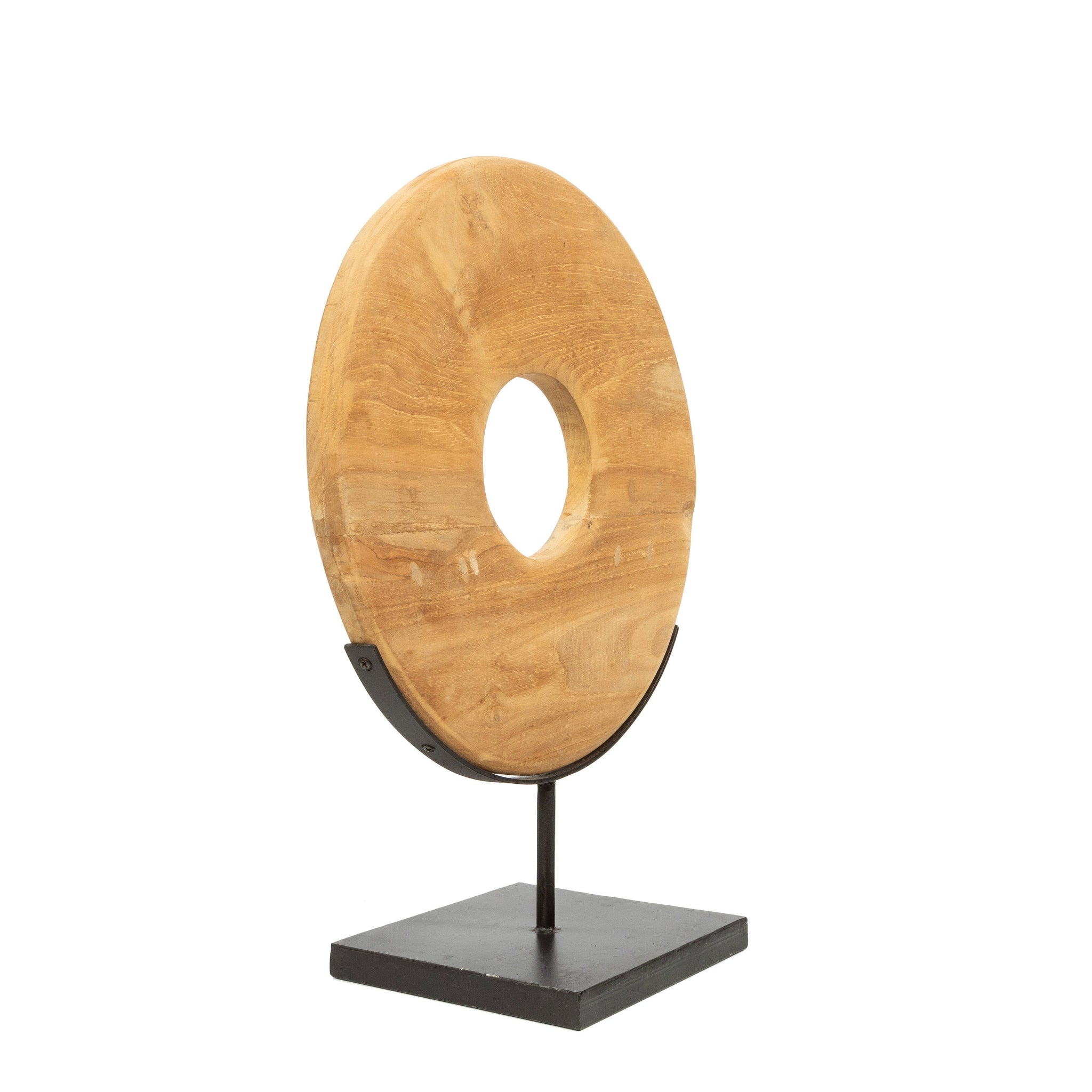 De Teak Disc op Stand - M H50cm