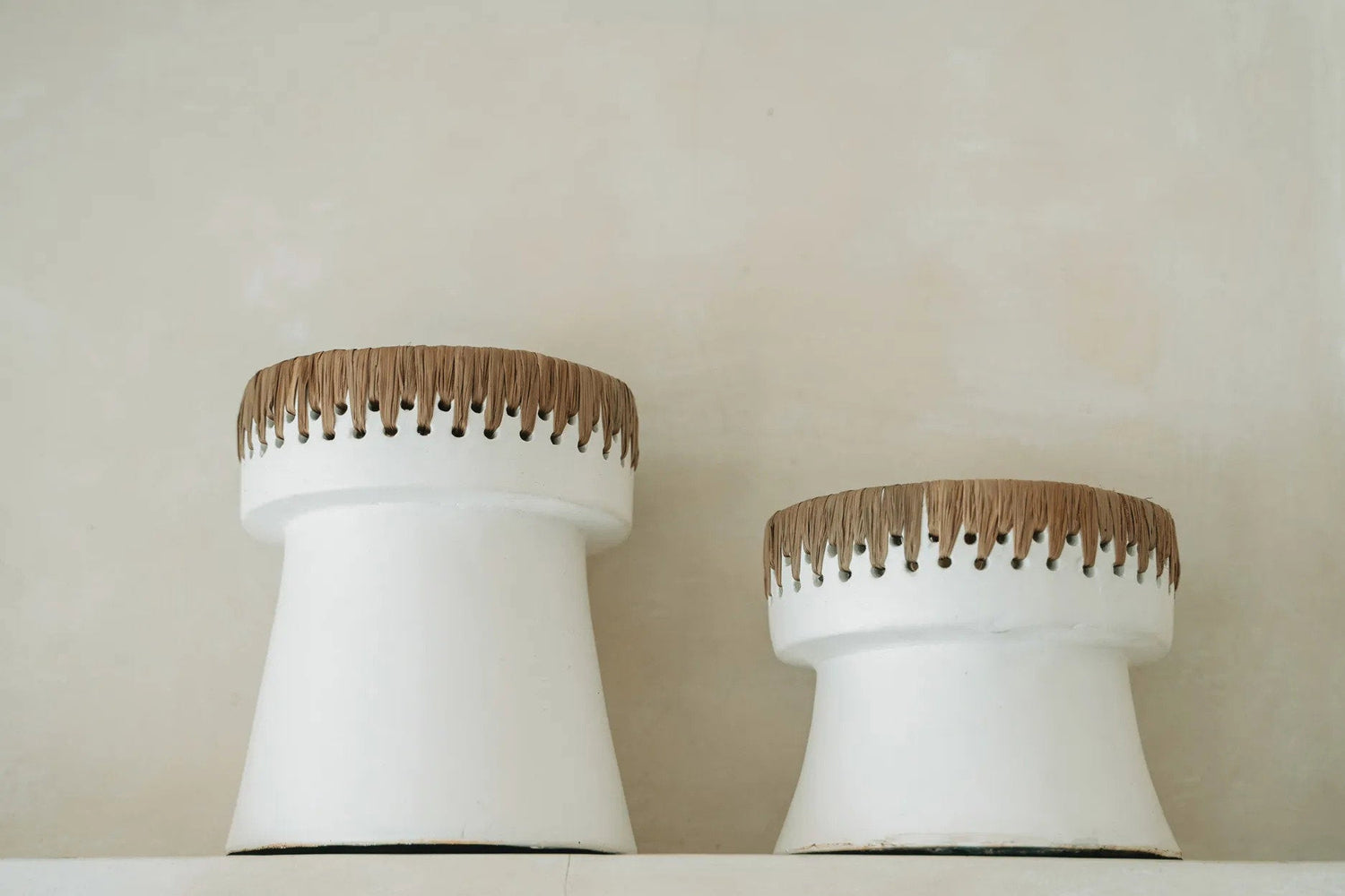 De Pretty Kaarsenhouder - Wit Naturel - M