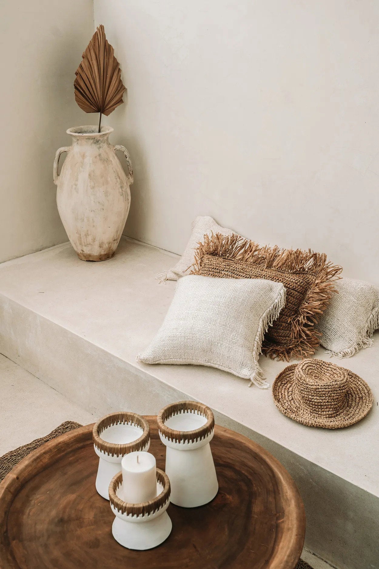 De Pretty Kaarsenhouder - Wit Naturel - S