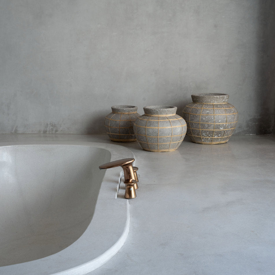 De Belly Vaas - Beton Grijs Naturel - S
