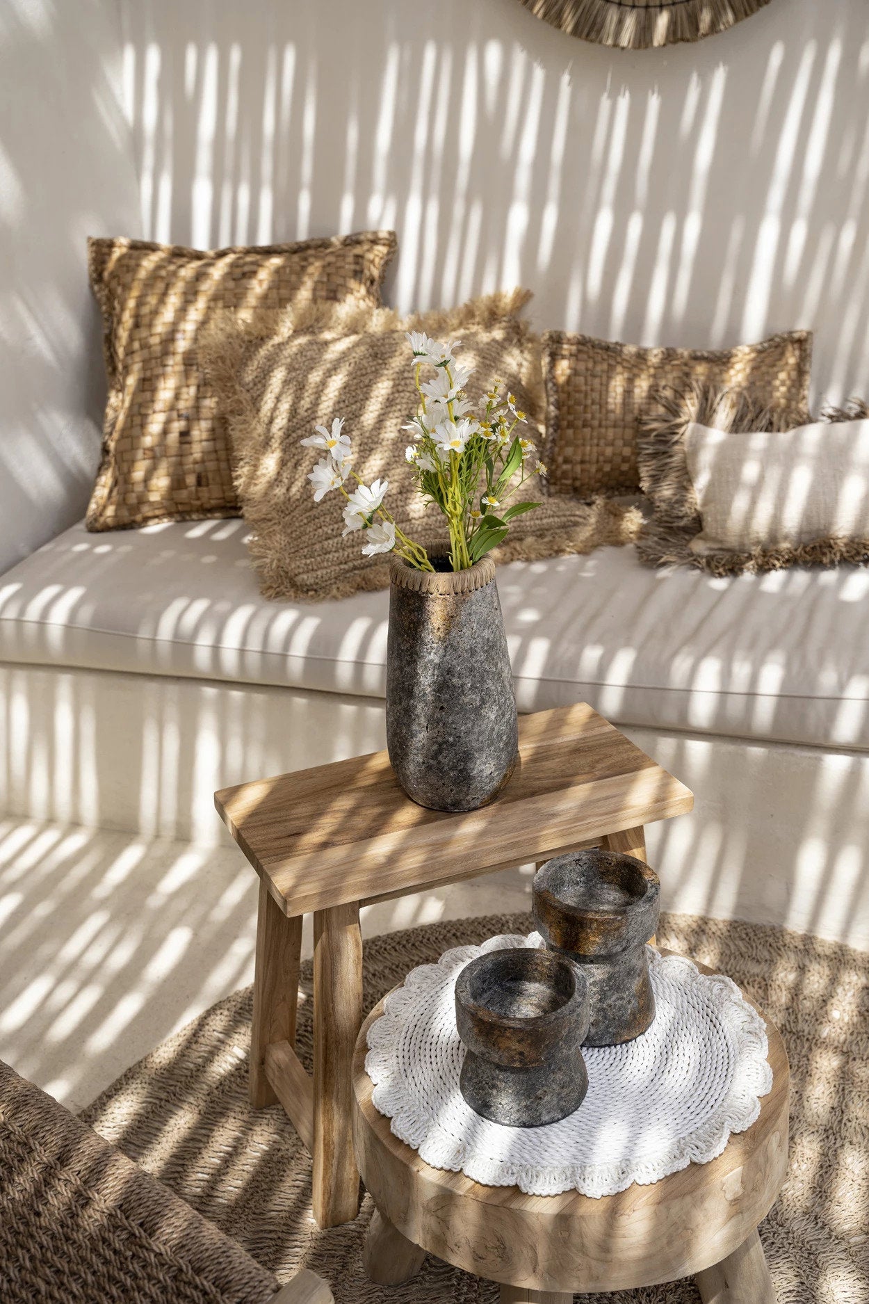 The Gypsy Candle Holder Antique Grey Large