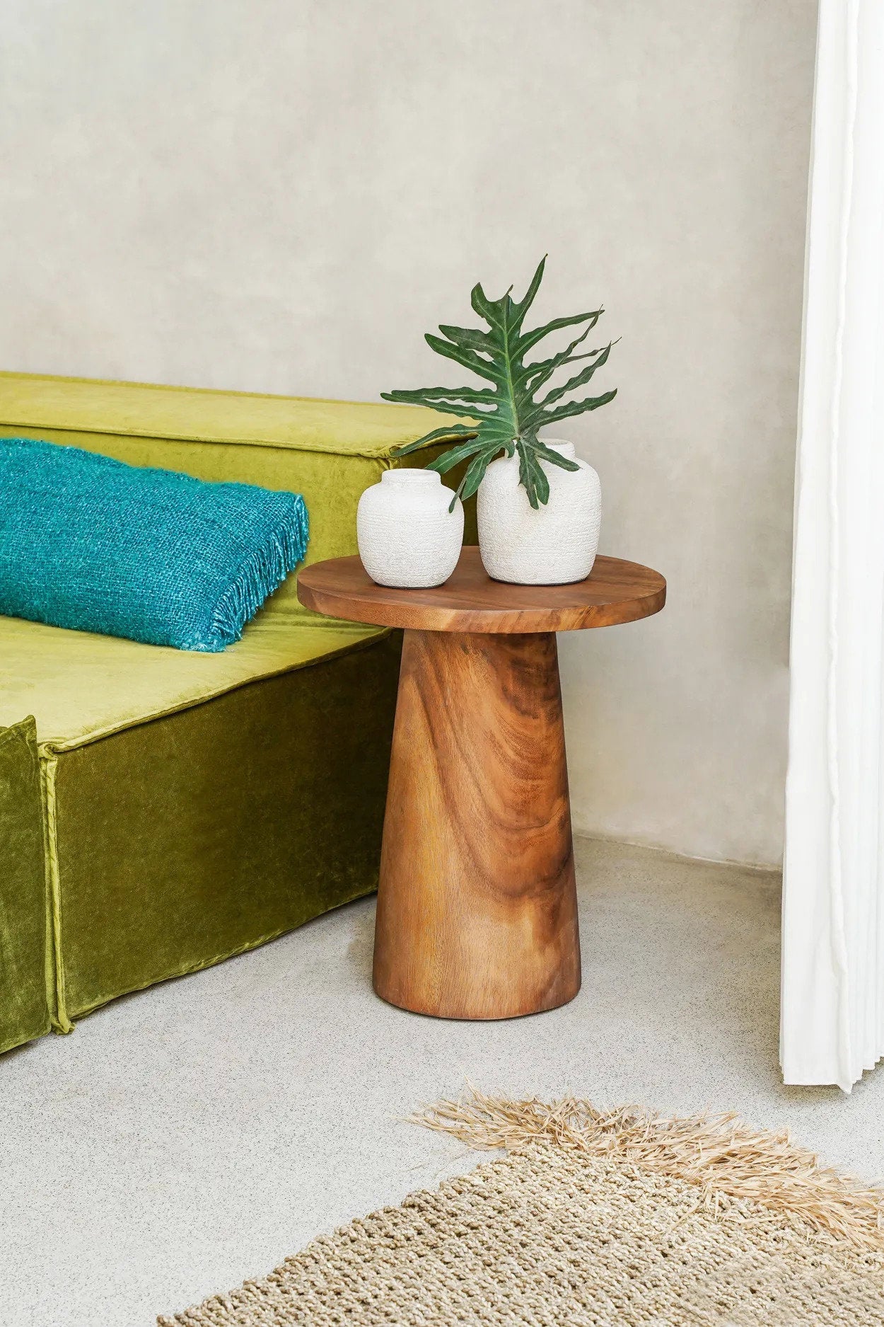 The Timber Conic Side Table - Naturel - 50