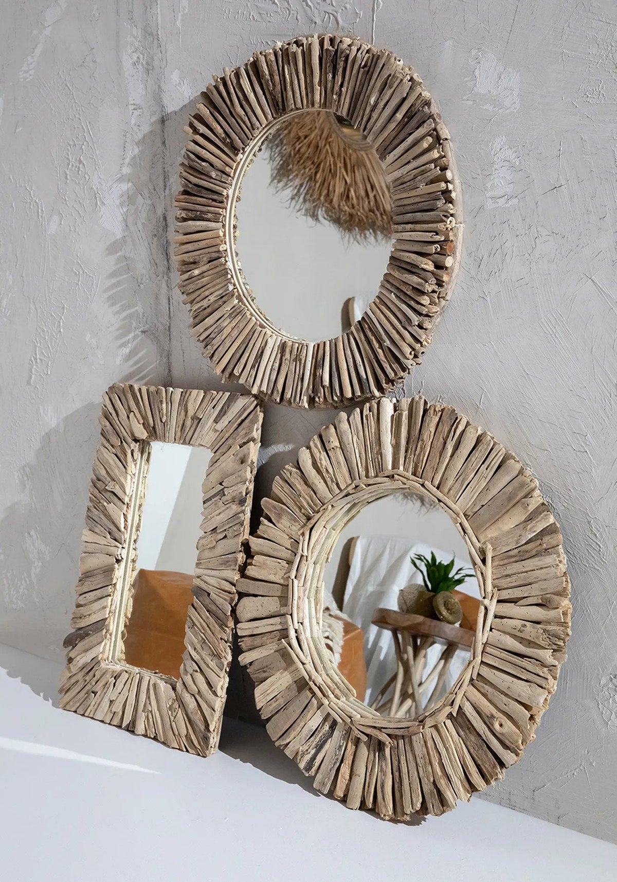 Der Driftwood-gerahmte Spiegel - Natur - M Bazar Bizar