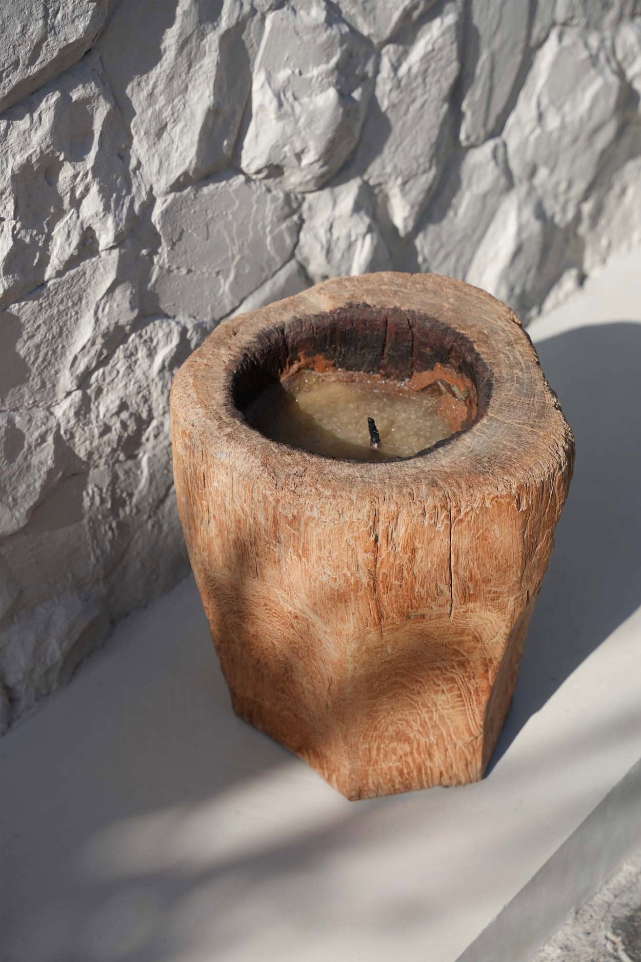 De Kaarsenhouder Candle Trunk – Naturel