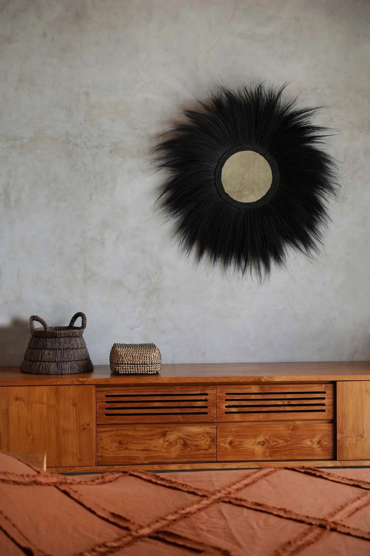 De Simba Spiegel - Zwart - L 100x100cm