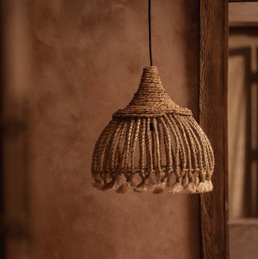 Die Abaca-Quasten-Hängelampe – Natur – S Bazar Bizar