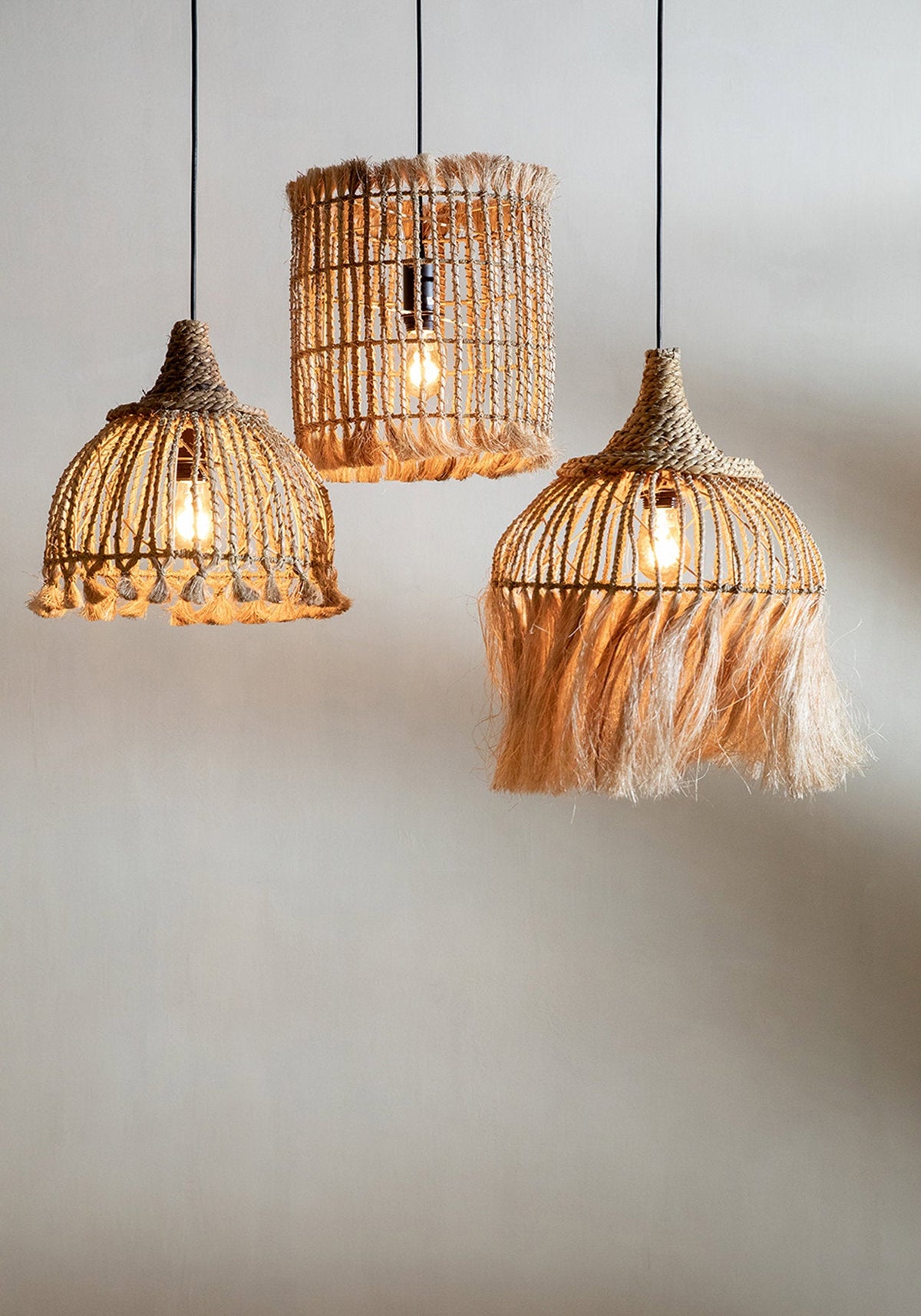 Die Abaca-Quasten-Hängelampe – Natur – S Bazar Bizar