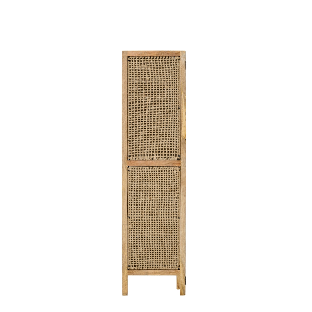 Kamerscherm Met Rieten Panelen Mangohout Naturel J-Line