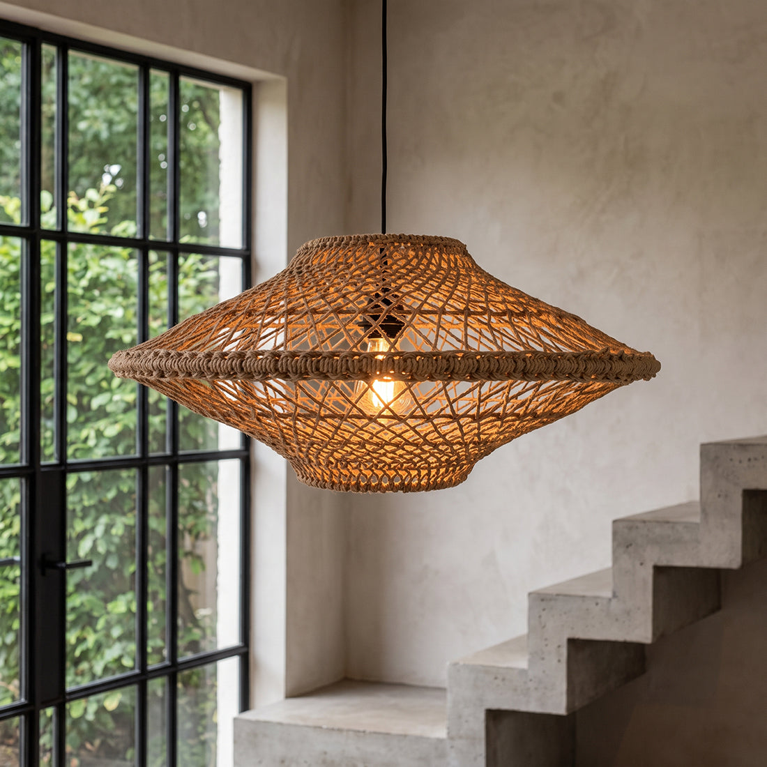 Hanglamp Corda Touw Naturel Medium Ø60cm Raw Materials