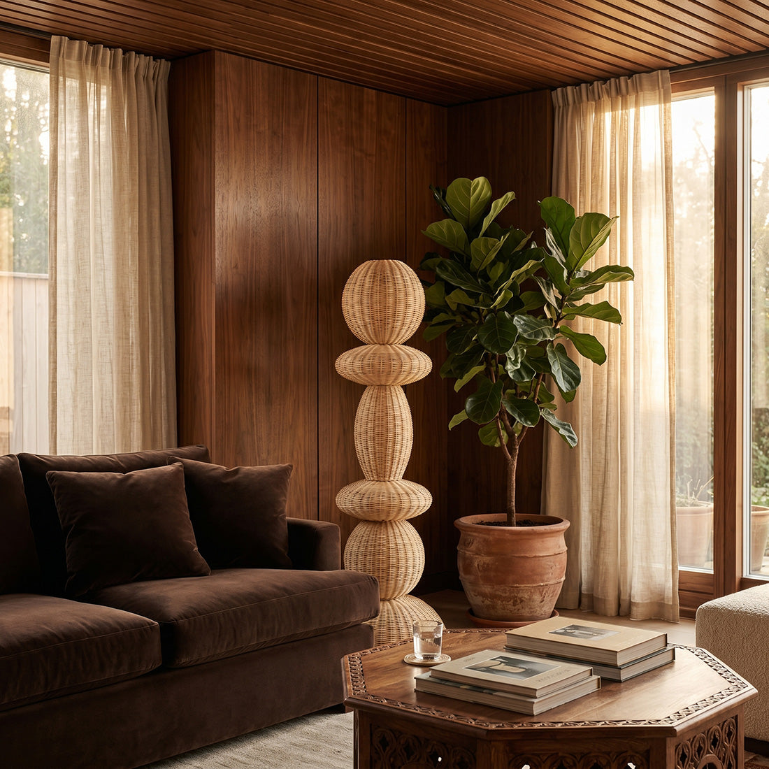 Tao Rotan Vloerlamp - 140cm Raw Materials