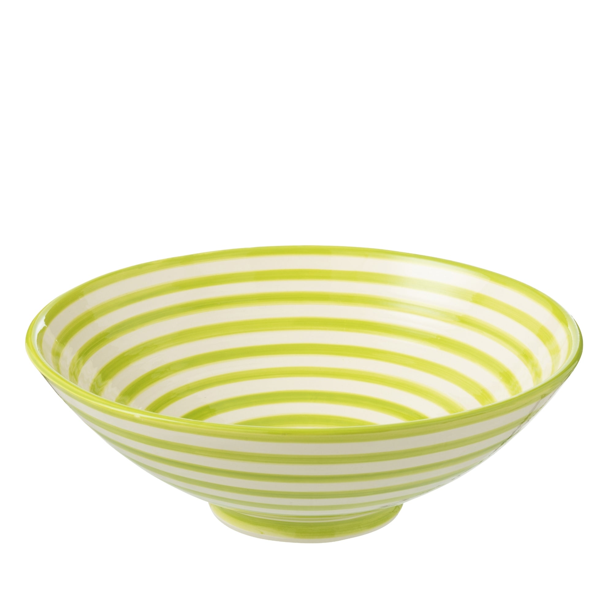 Lebrillo Schaal Granada Strepen Groen/Wit J-Line