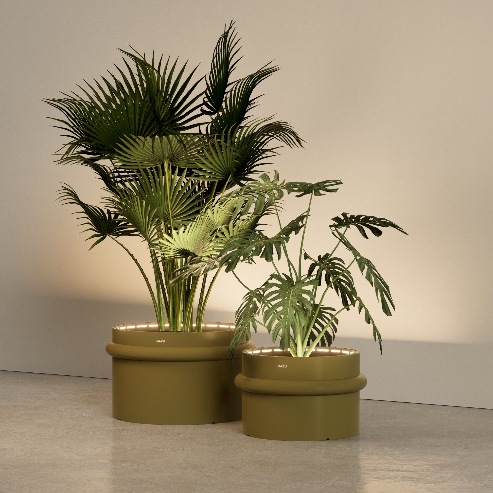 MAZU Nautilus Luxe LED Plantenpot Brons