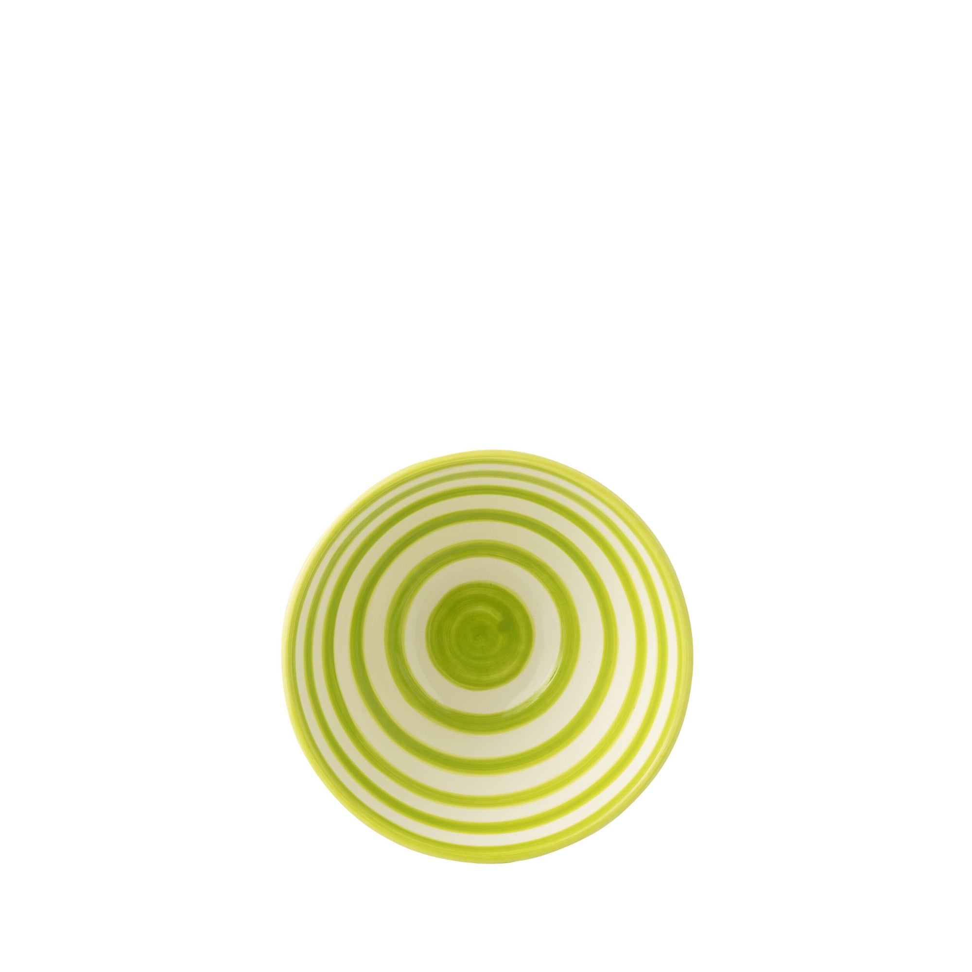 Medium Hoge Kom Granada Strepen Groen/Wit Keramiek J-Line