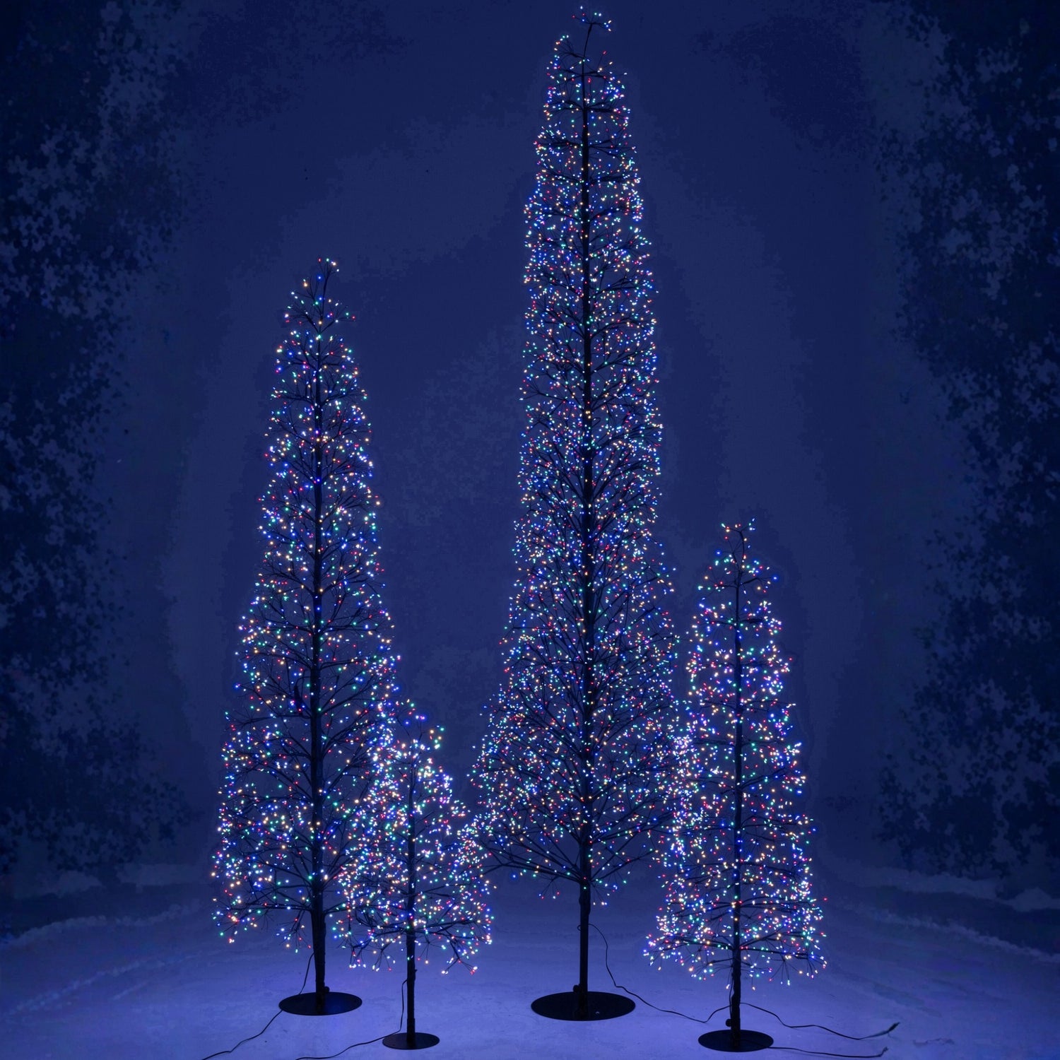 Kerstboom Led Multicolor Lichten Ijzer Zwart Extra Large H240cm J-Line