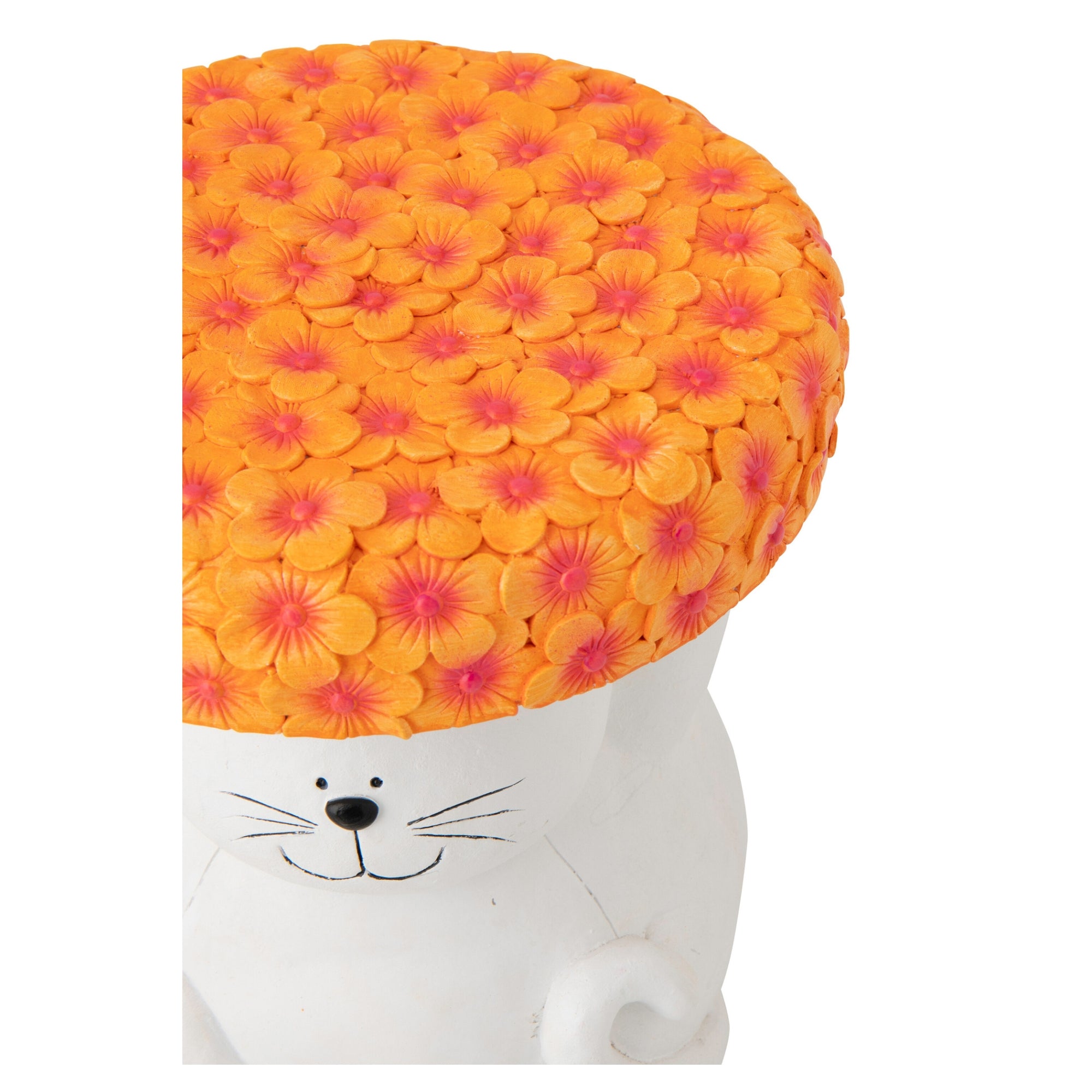 Bijzettafel Kat Magnesium Wit/Oranje J-Line