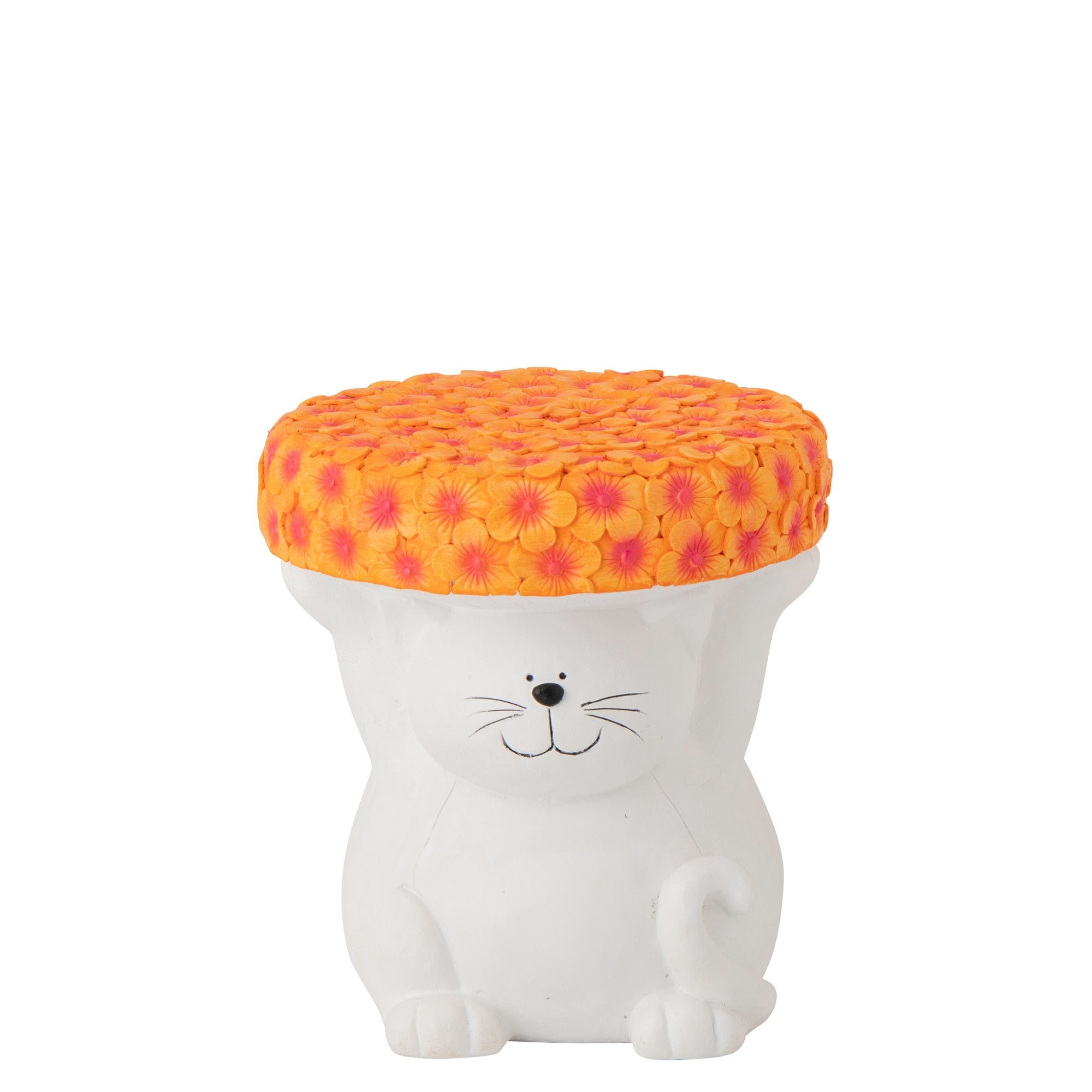 Bijzettafel Kat Magnesium Wit/Oranje J-Line