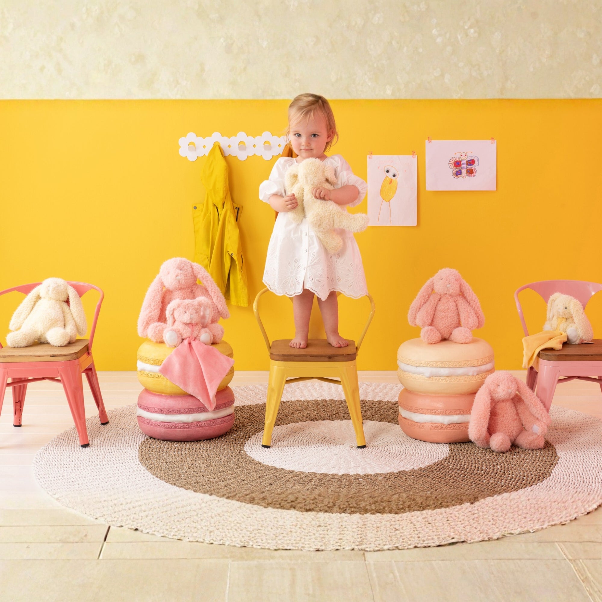 Kinderstoel Evi Ijzer/Multiplex Geel J-Line