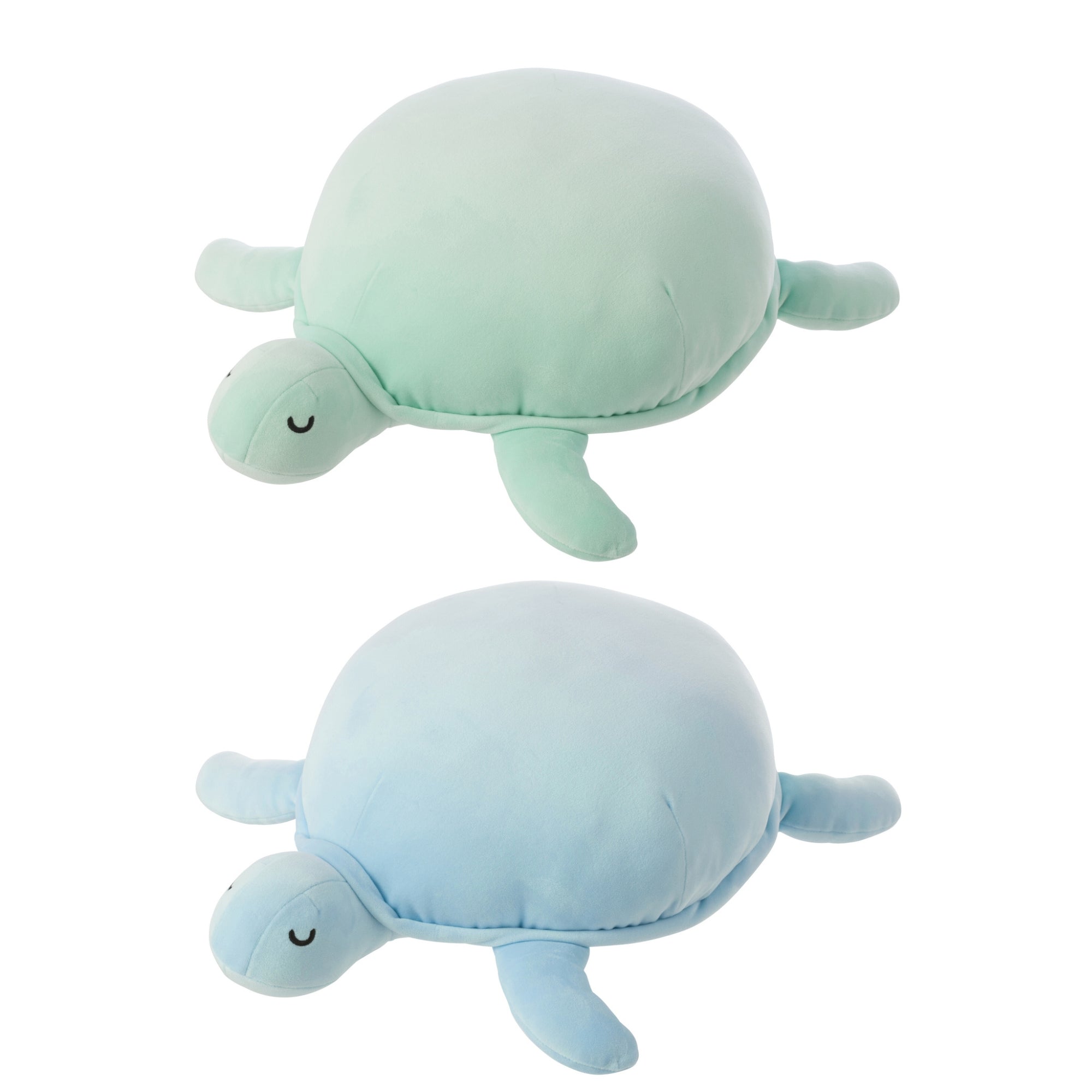 Schildpad Polyester Lichtblauw/Muntgroen Assortiment Van 2 J-Line