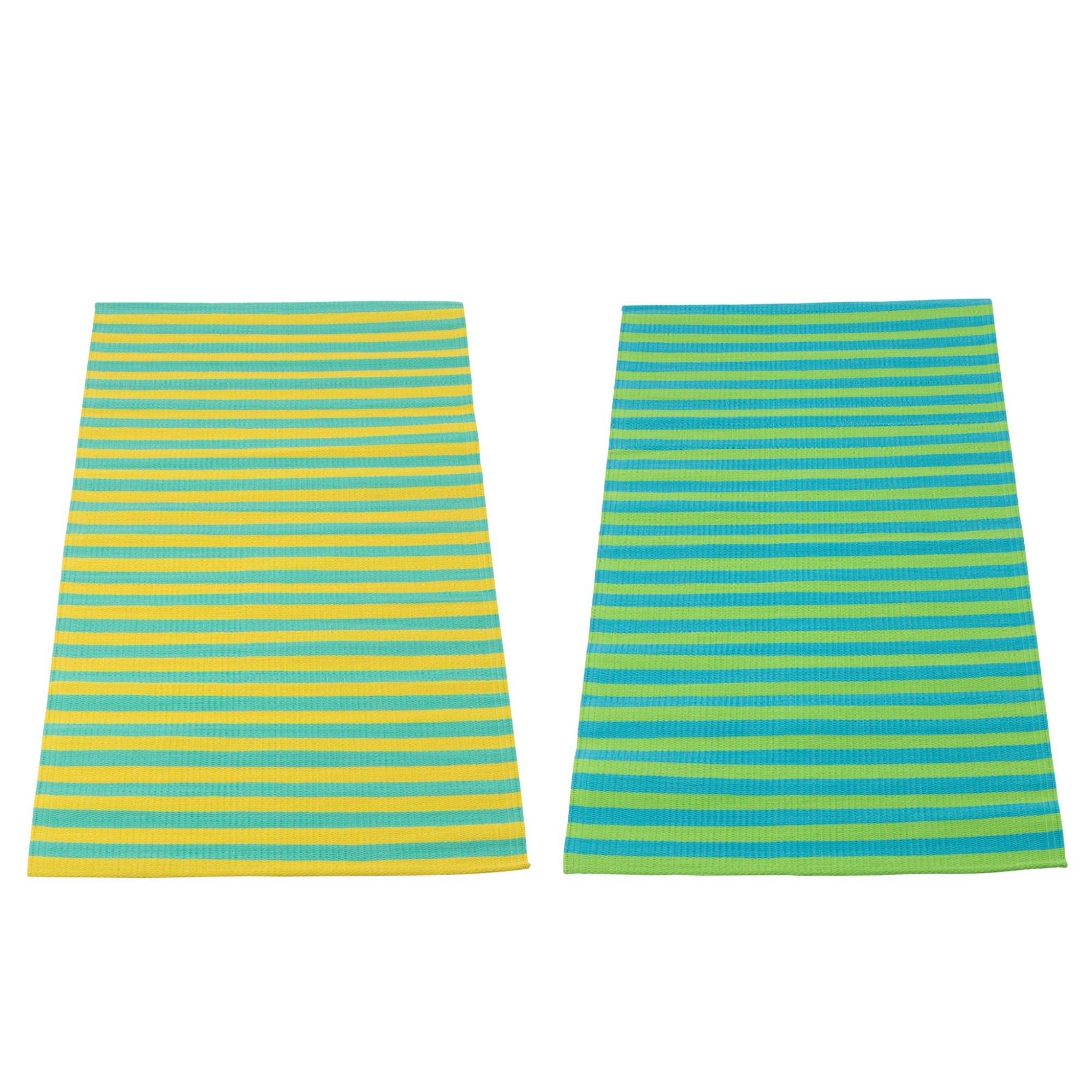 Strandmat Sunshine/Smile Gestreept Polypropyleen Multi Assortiment Van 2 J-Line