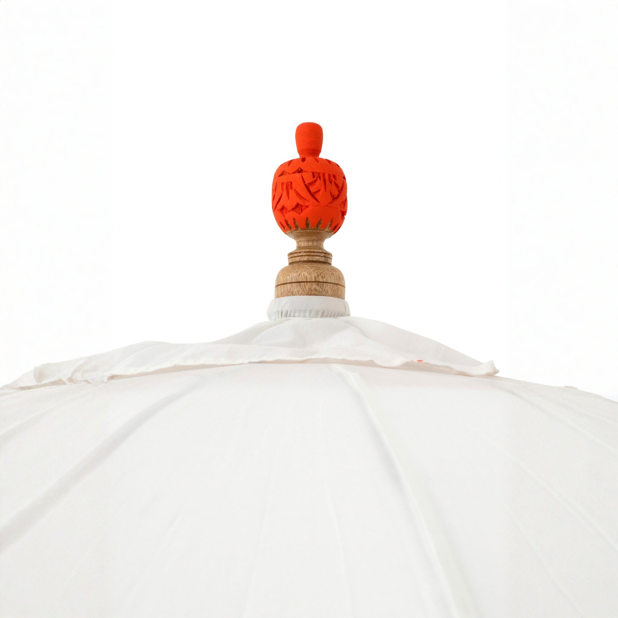 Parasol Flavie Hout/Katoen Ecru/Oranje J-Line