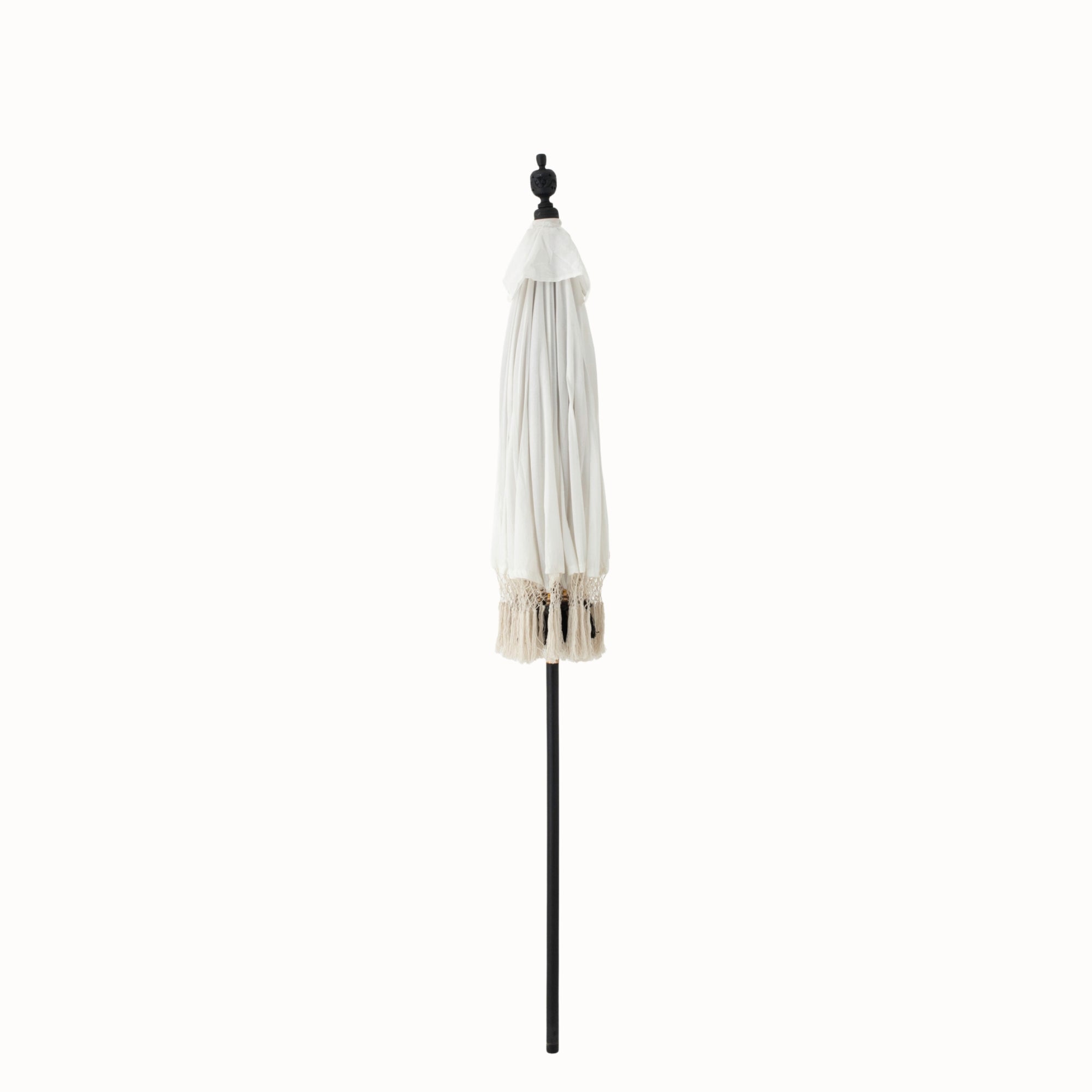 Parasol Flavie Hout/Katoen Ecru/Zwart J-Line