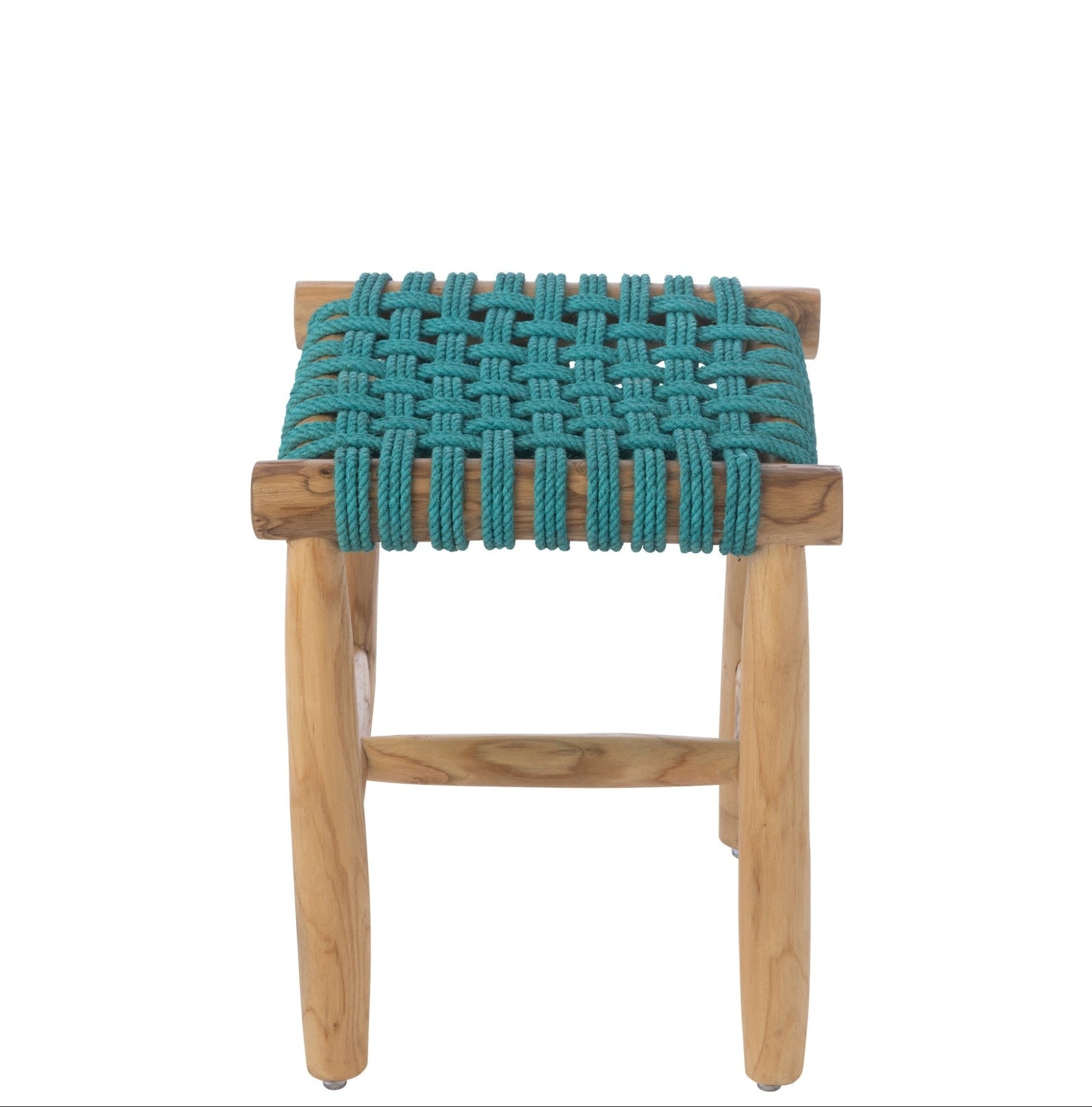 Kruk Teak Hout Turquoise J-Line