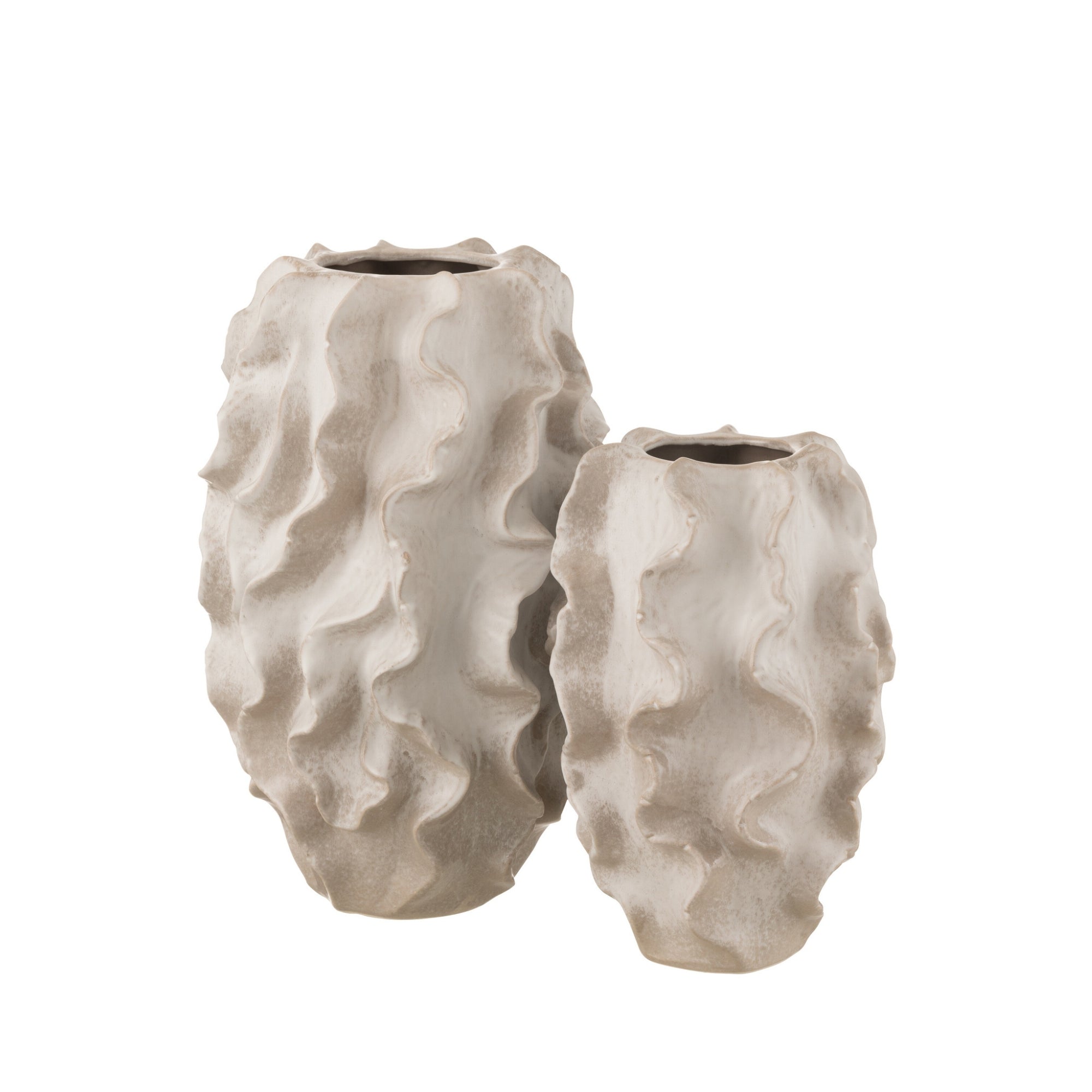 Vaas Abstract Golven Keramiek Beige Small J-Line