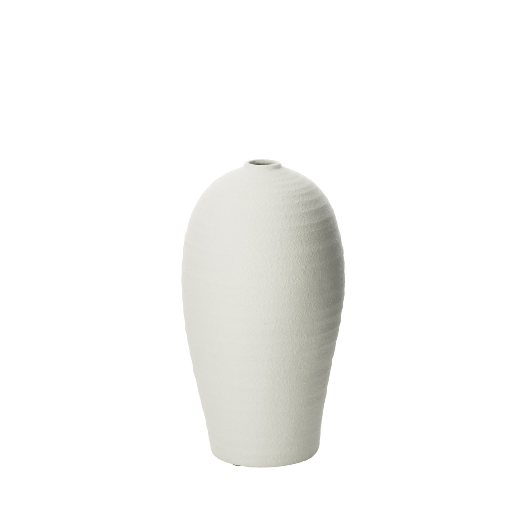 Vaas Creta Keramiek Wit Small Dia20cmxH36,5cn J-Line