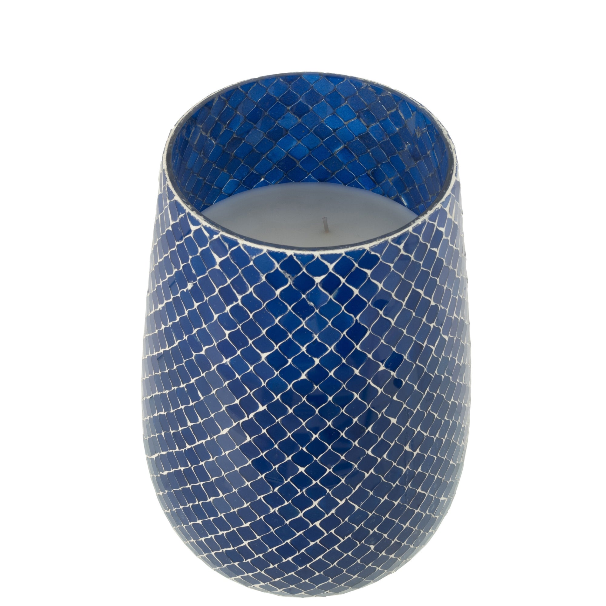 Geurkaars Mia Mozaeik Blauw Large-230h