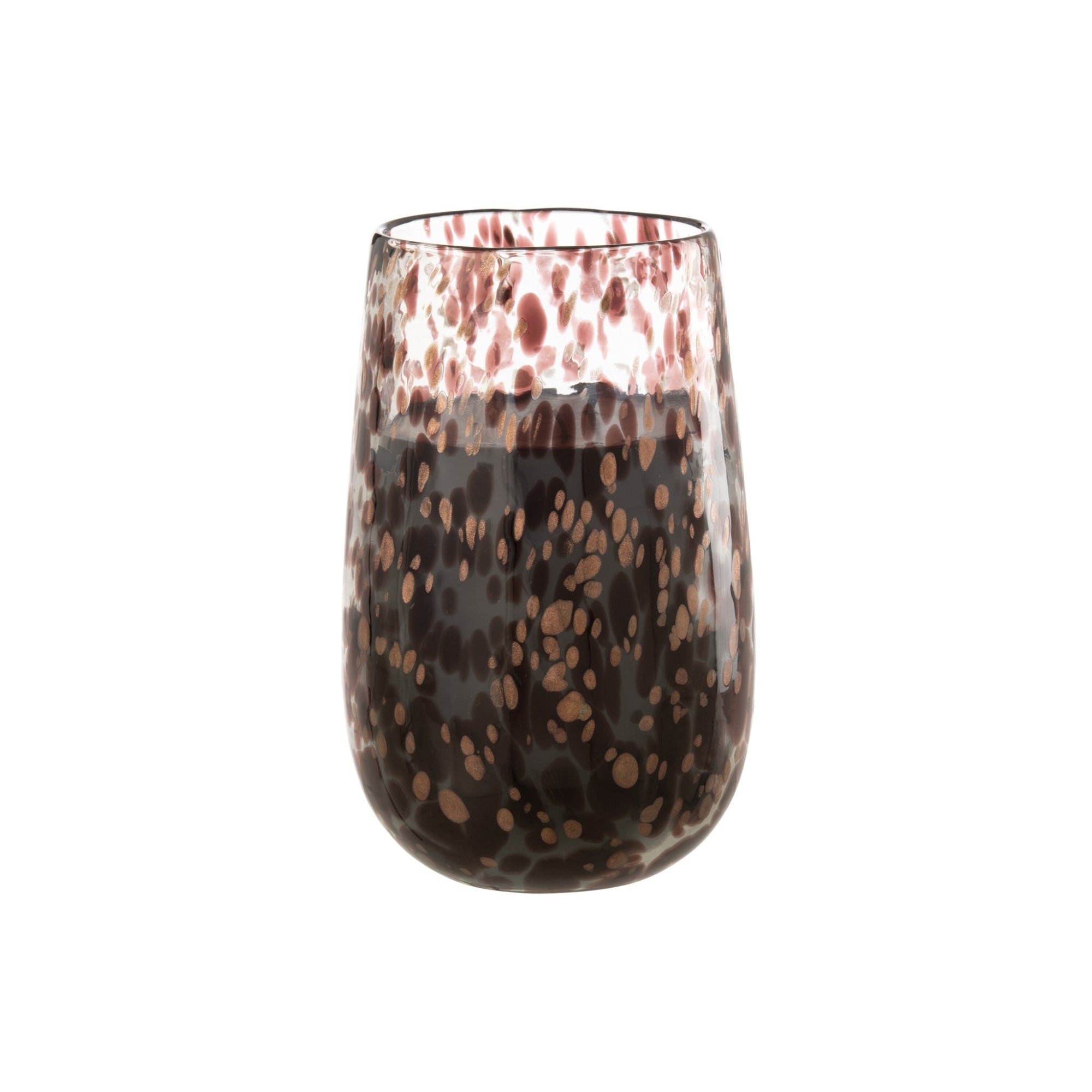 Geurkaars Mia Zwart/Mix Glas Large 230uur J-Line