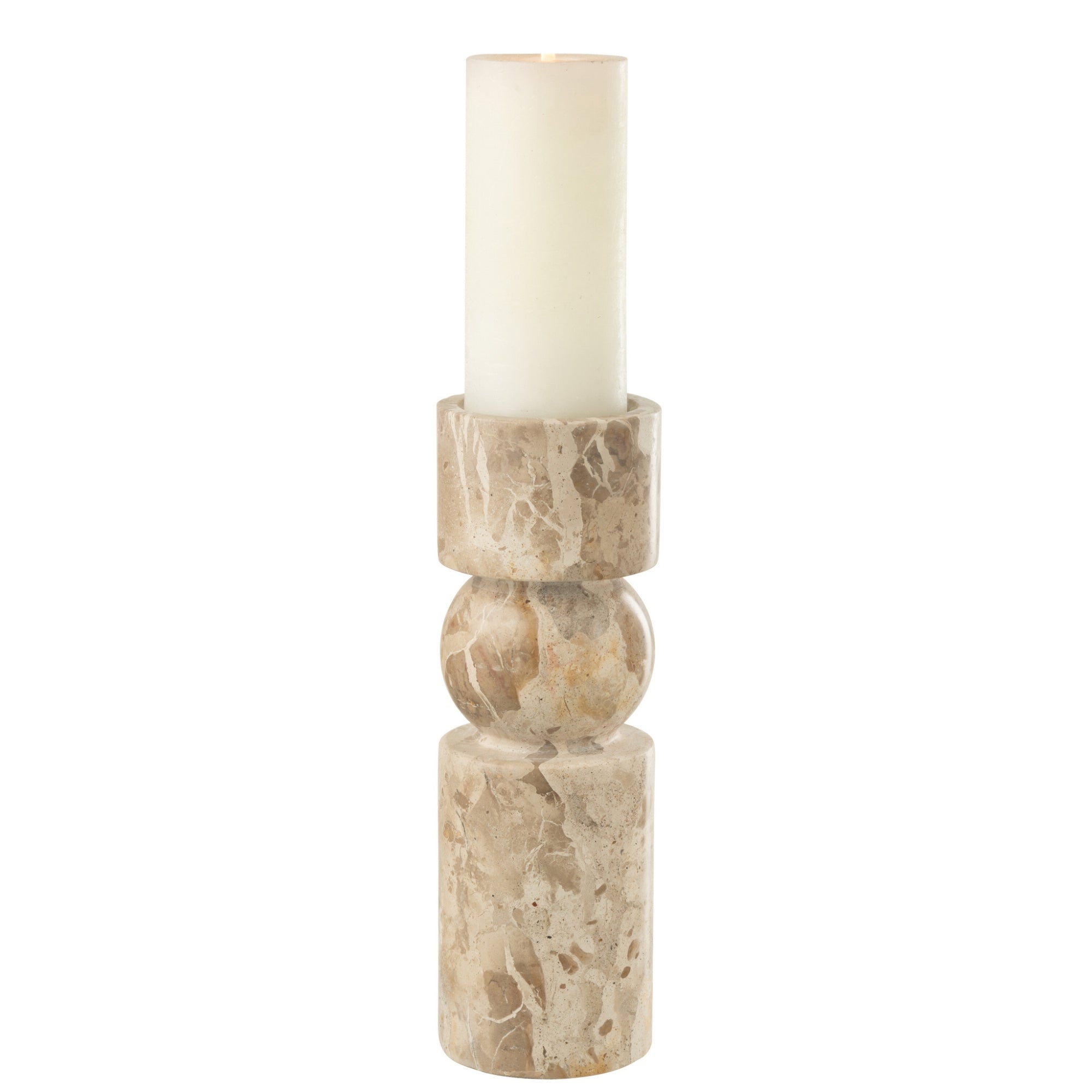 Kaarshouder Marmer Beige Large J-Line
