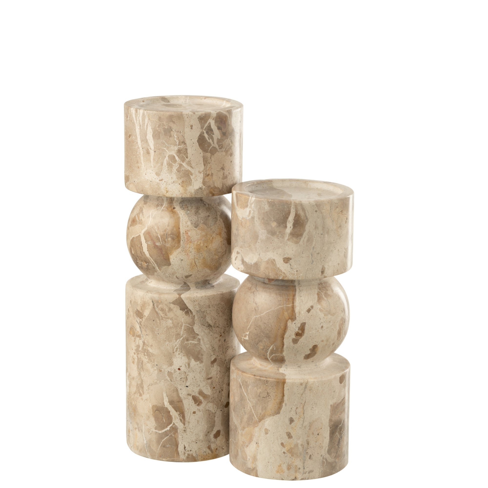 Kaarshouder Marmer Beige Large J-Line