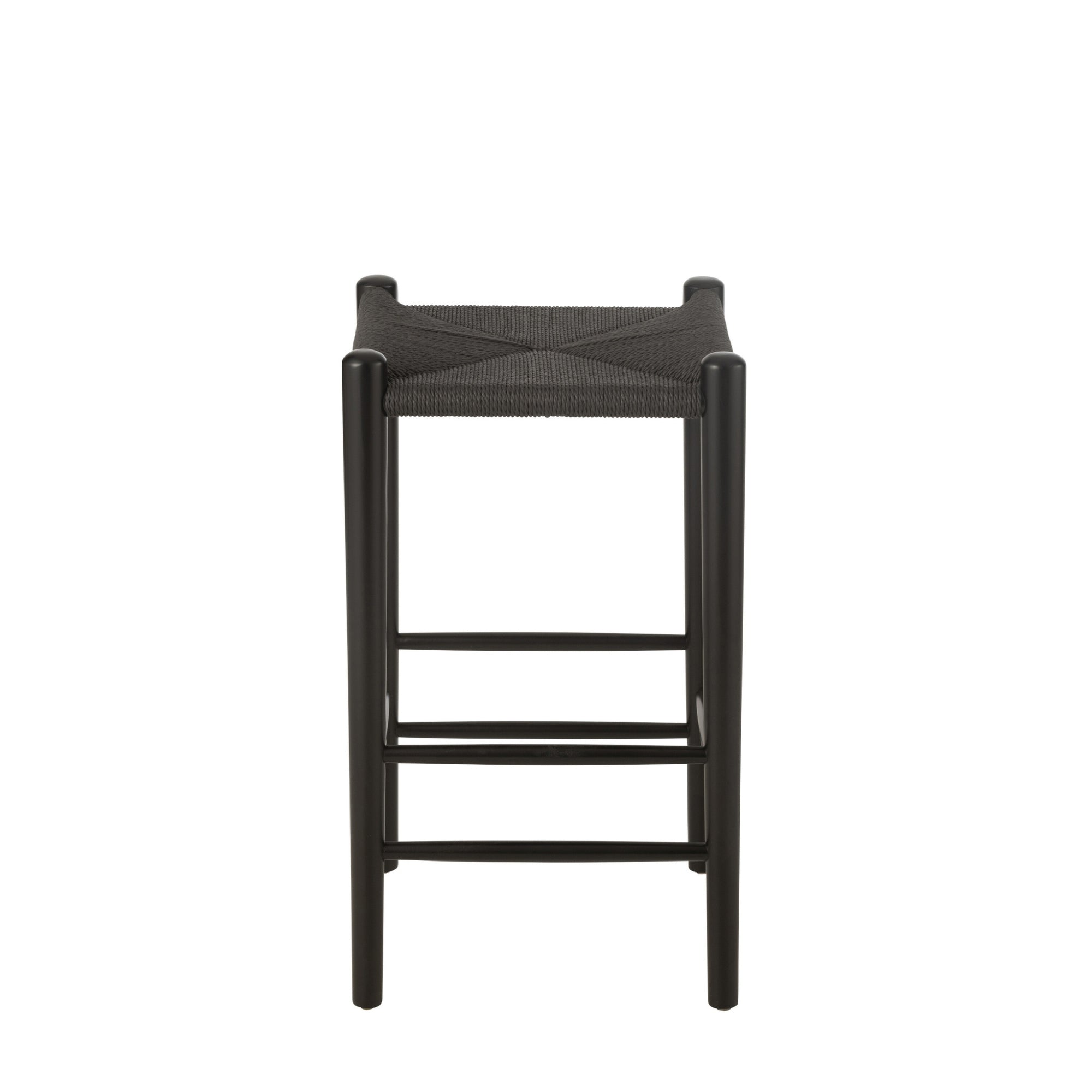 Barstoel Oriental Beukenhout/Touw Zwart J-Line