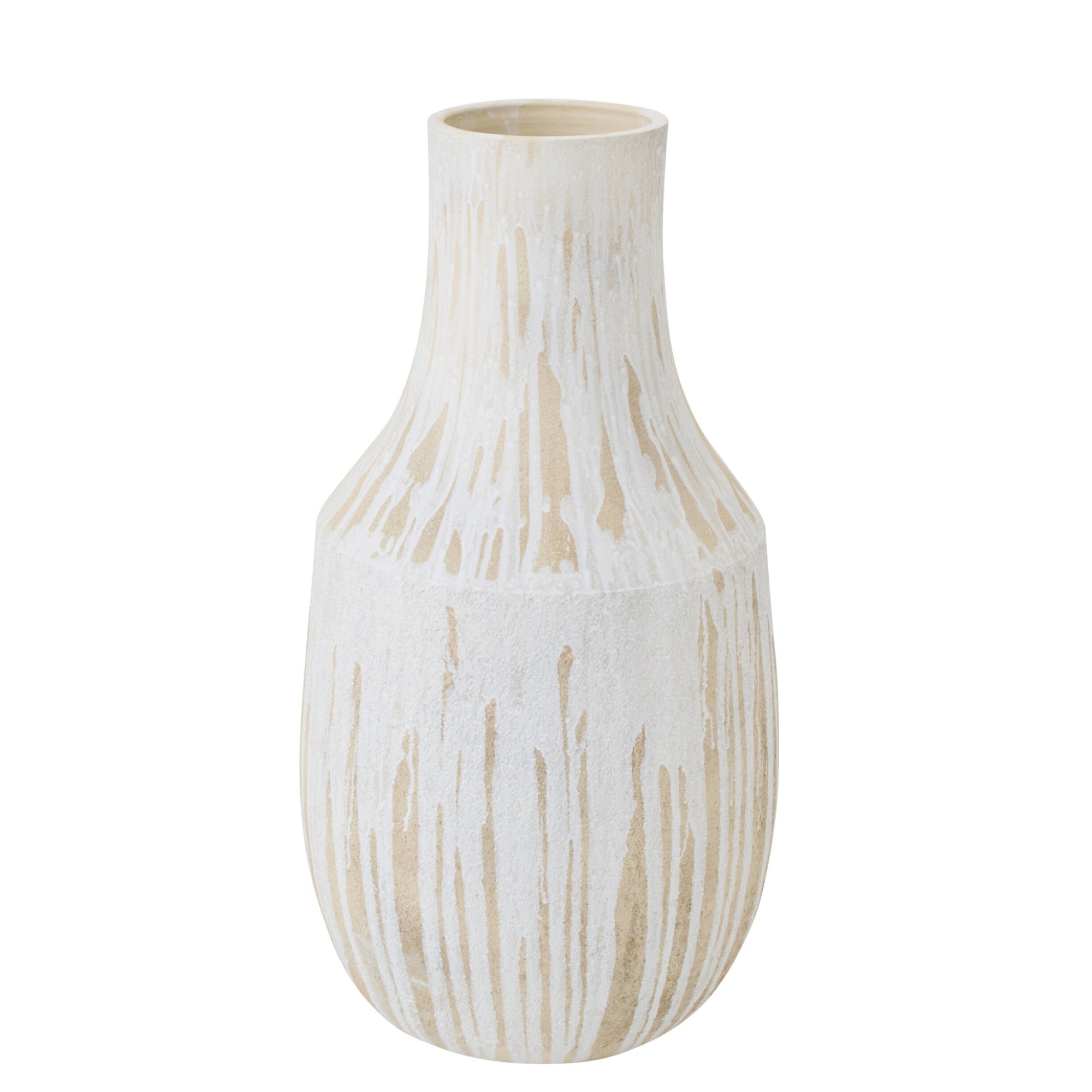 Vloervaas Keramiek Wit/Lichtbeige Large J-Line