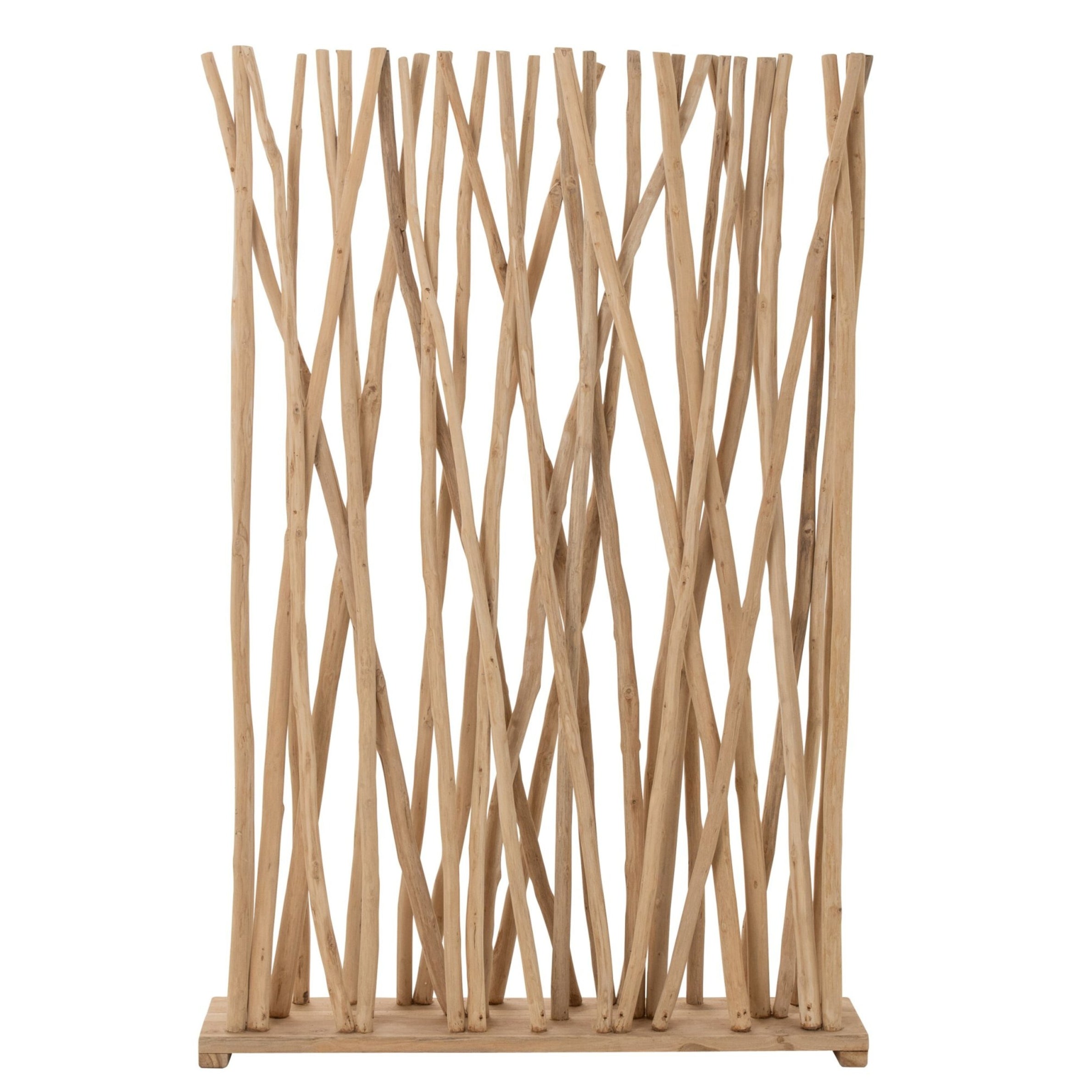 Kamerscherm Teak Hout Naturel J-Line