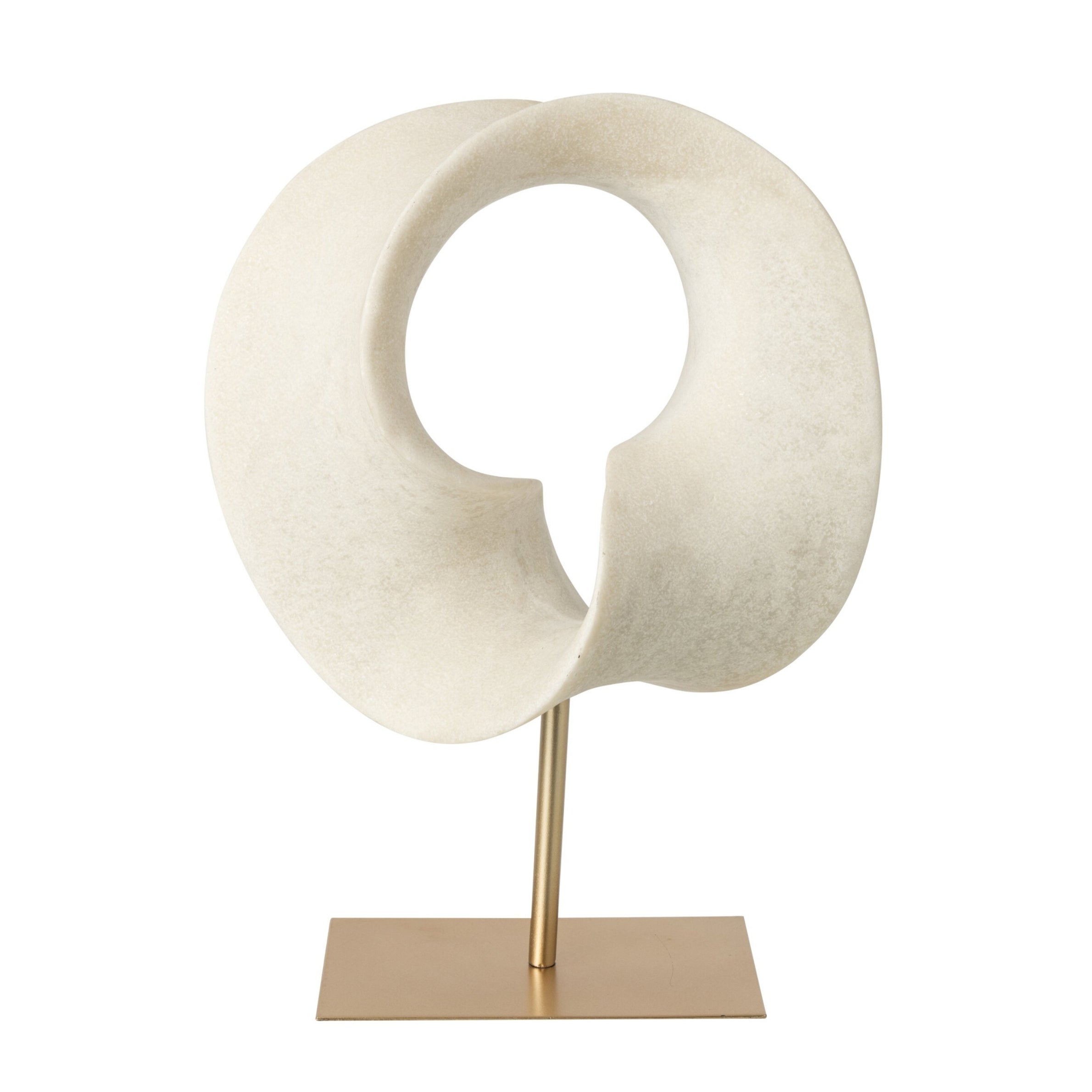 Abstracte Decoratie Hars Wit/Goud Large J-Line