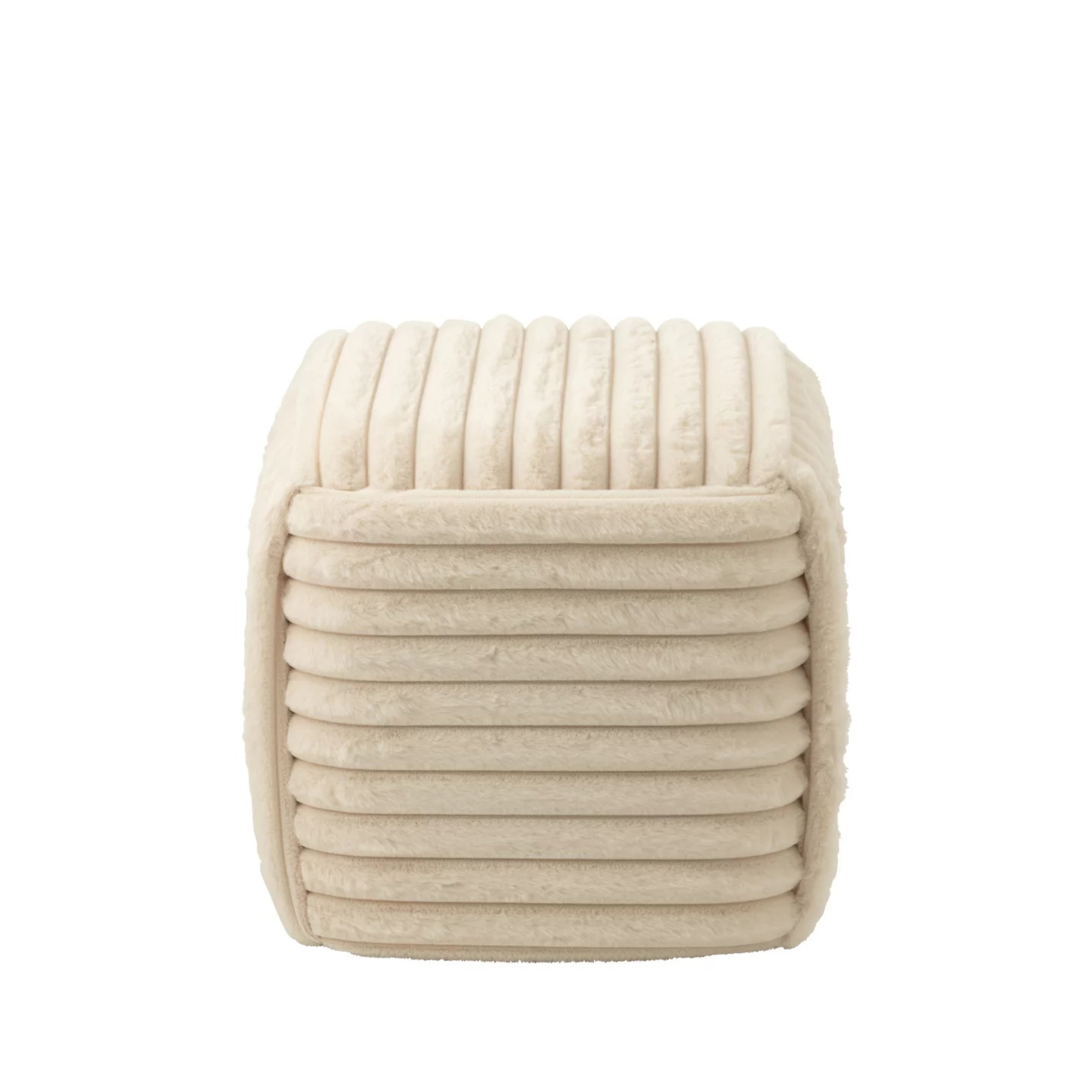 Poef Geribbeld Mdf Beige J-Line