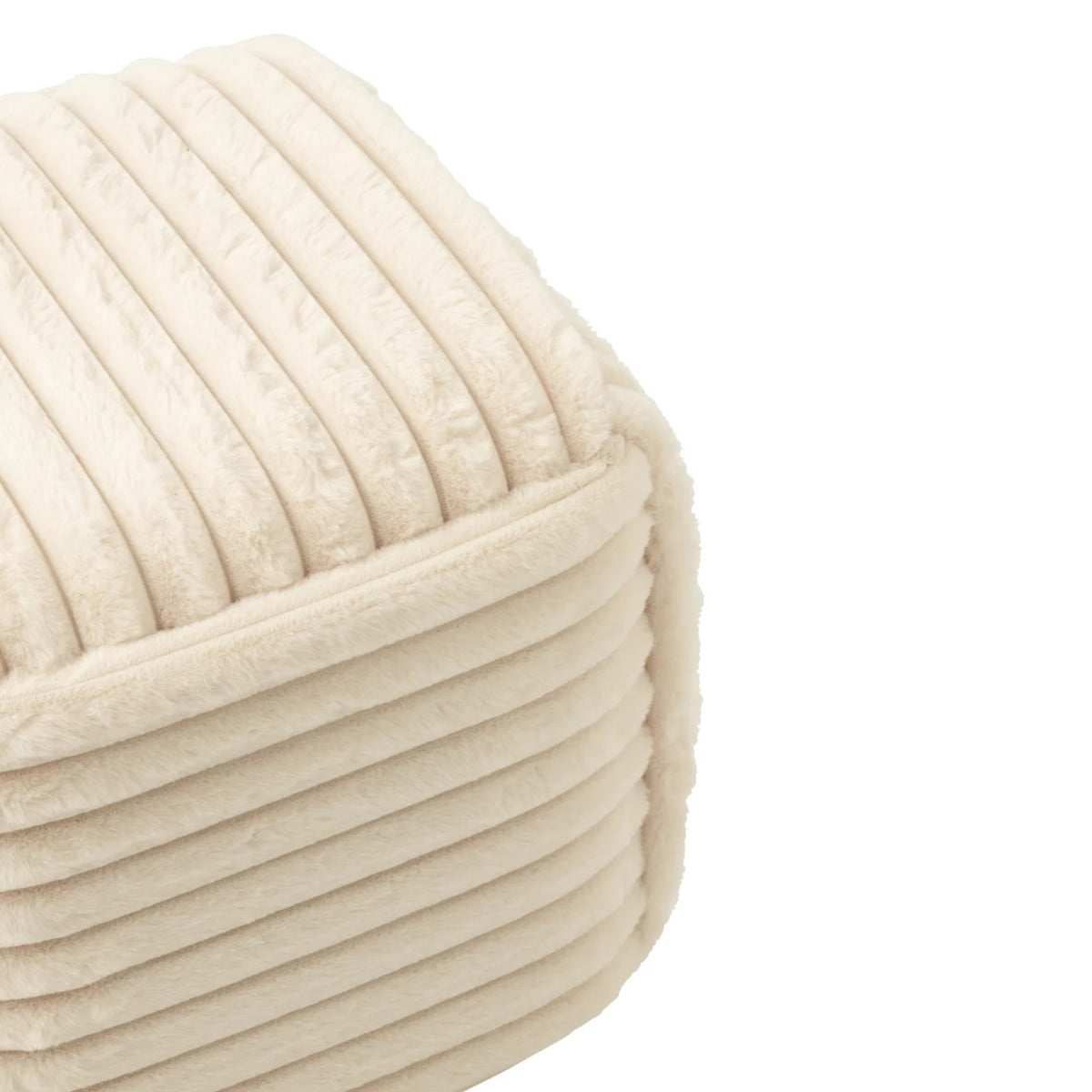 Poef Geribbeld Mdf Beige J-Line