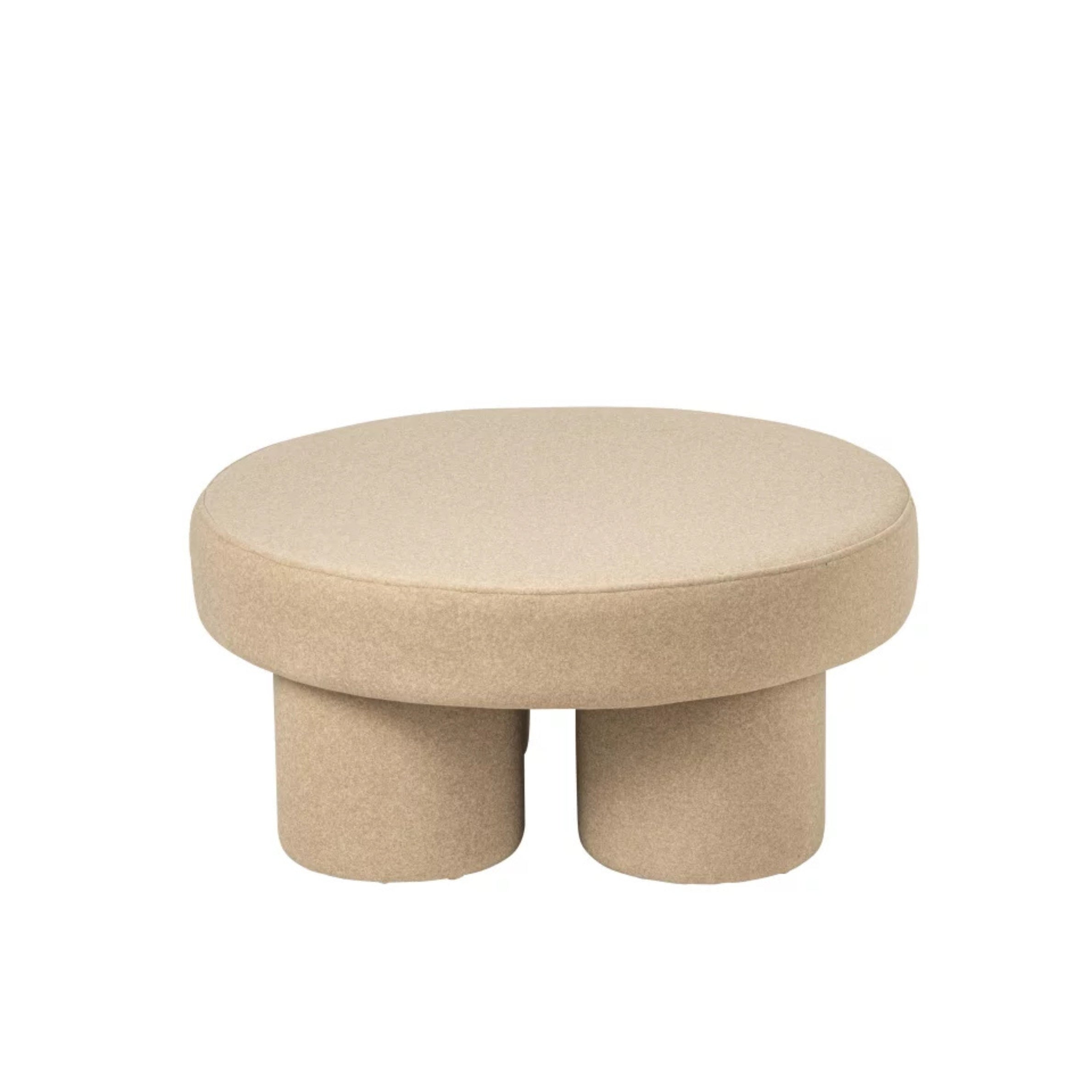 Poef Poten Multiplex/Stof Lichtbeige Large J-Line
