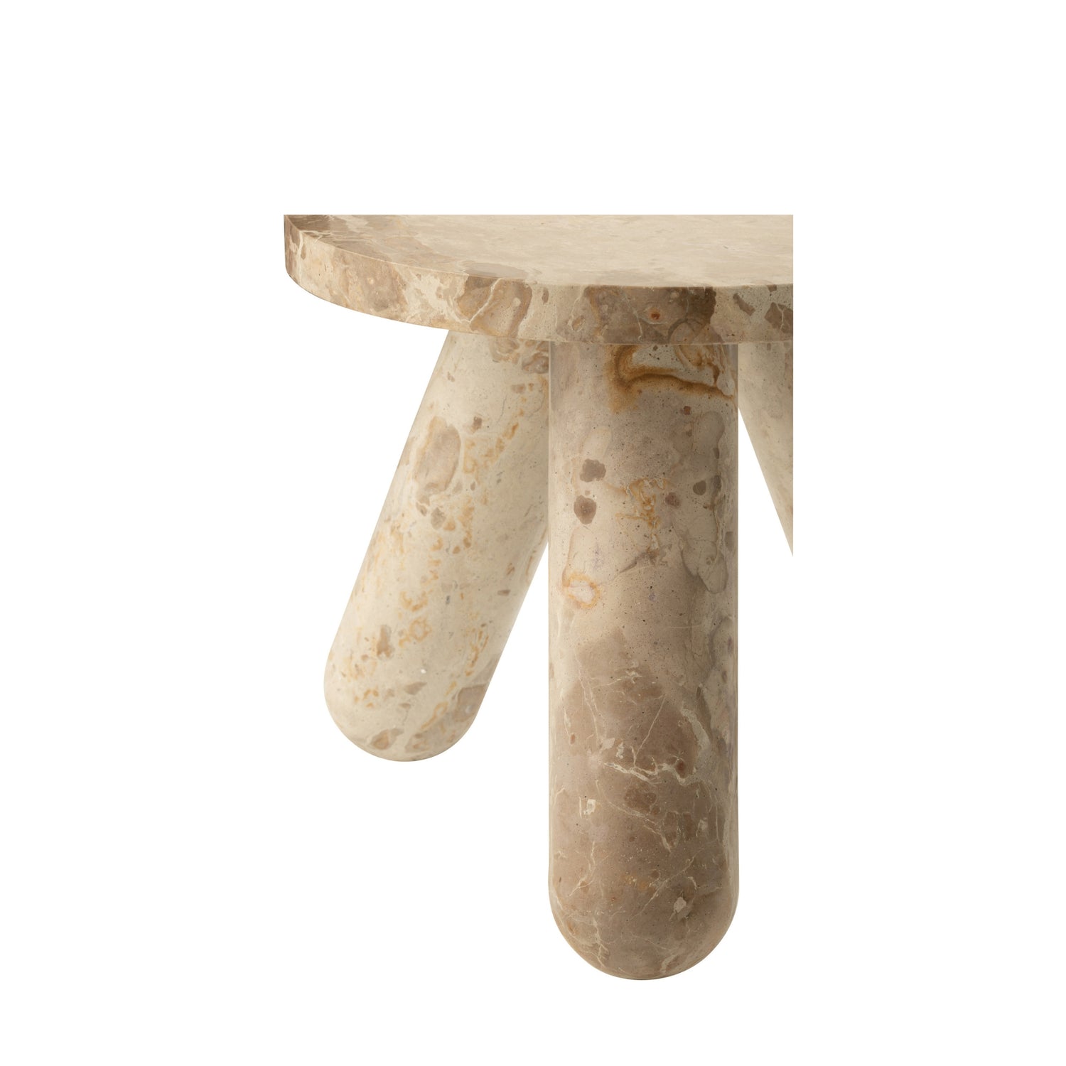 Beistelltisch Rund Marmor Beige J-Line