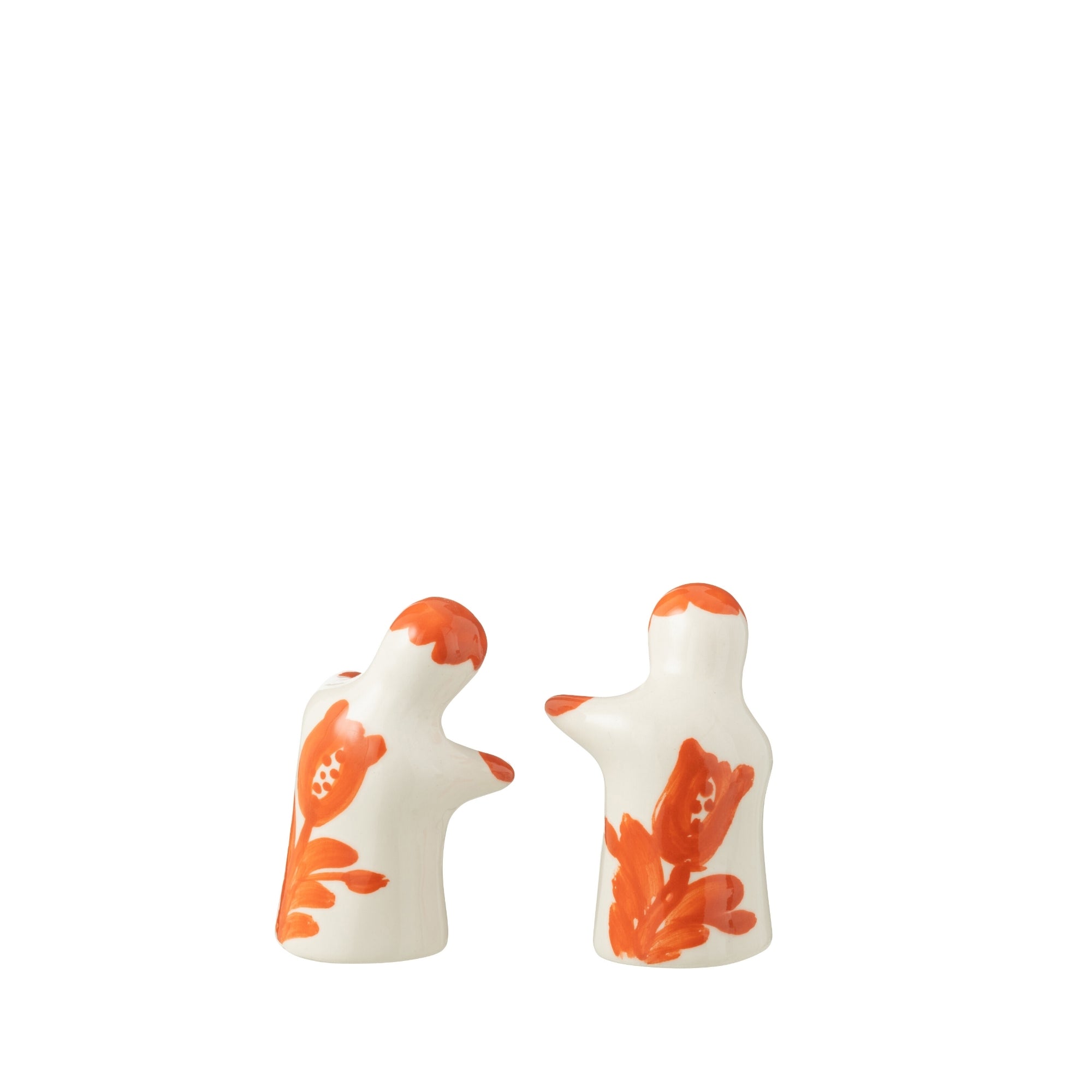 Peper & Zout Stelletje Granada Motief Oranje/Wit Keramiek J-Line