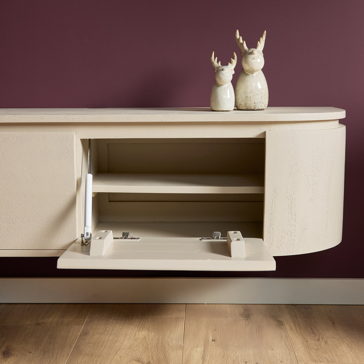 Zwevend TV-meubel Ambiance Mangohout Naturel 120cm Starfurn