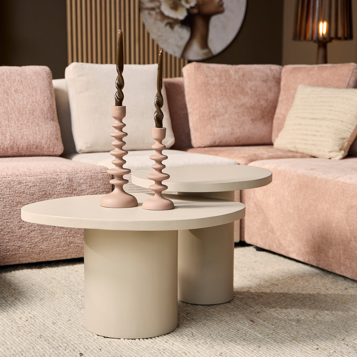 Salontafels Mirre Mangohout Zand Set van 2 Starfurn
