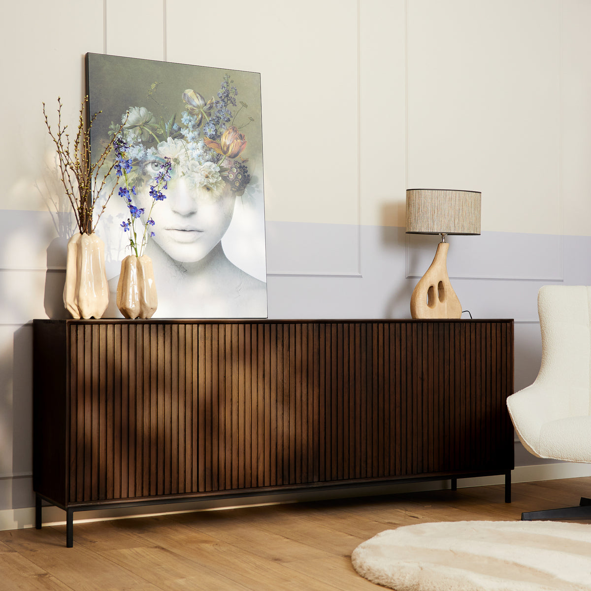 Dressoir Madison Mangohout Bruin 210cm Starfurn