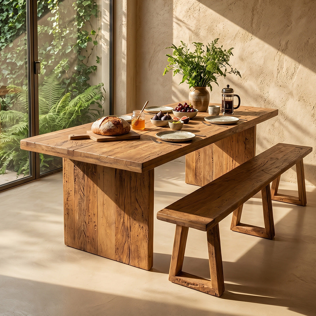 Farmwood Waterfall Eettafel - 240cm Raw Materials