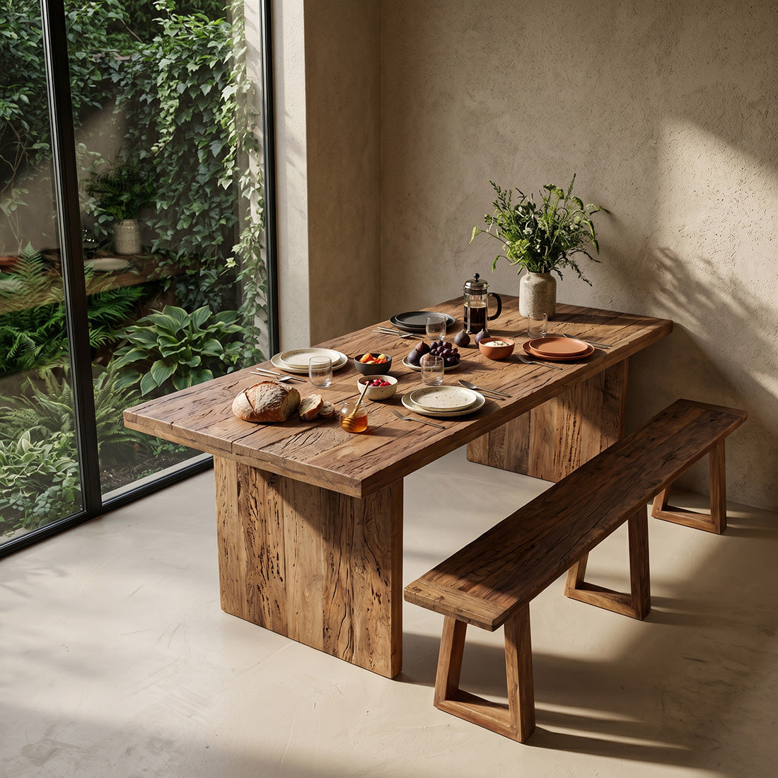 Farmwood Waterfall Eettafel - 240cm Raw Materials